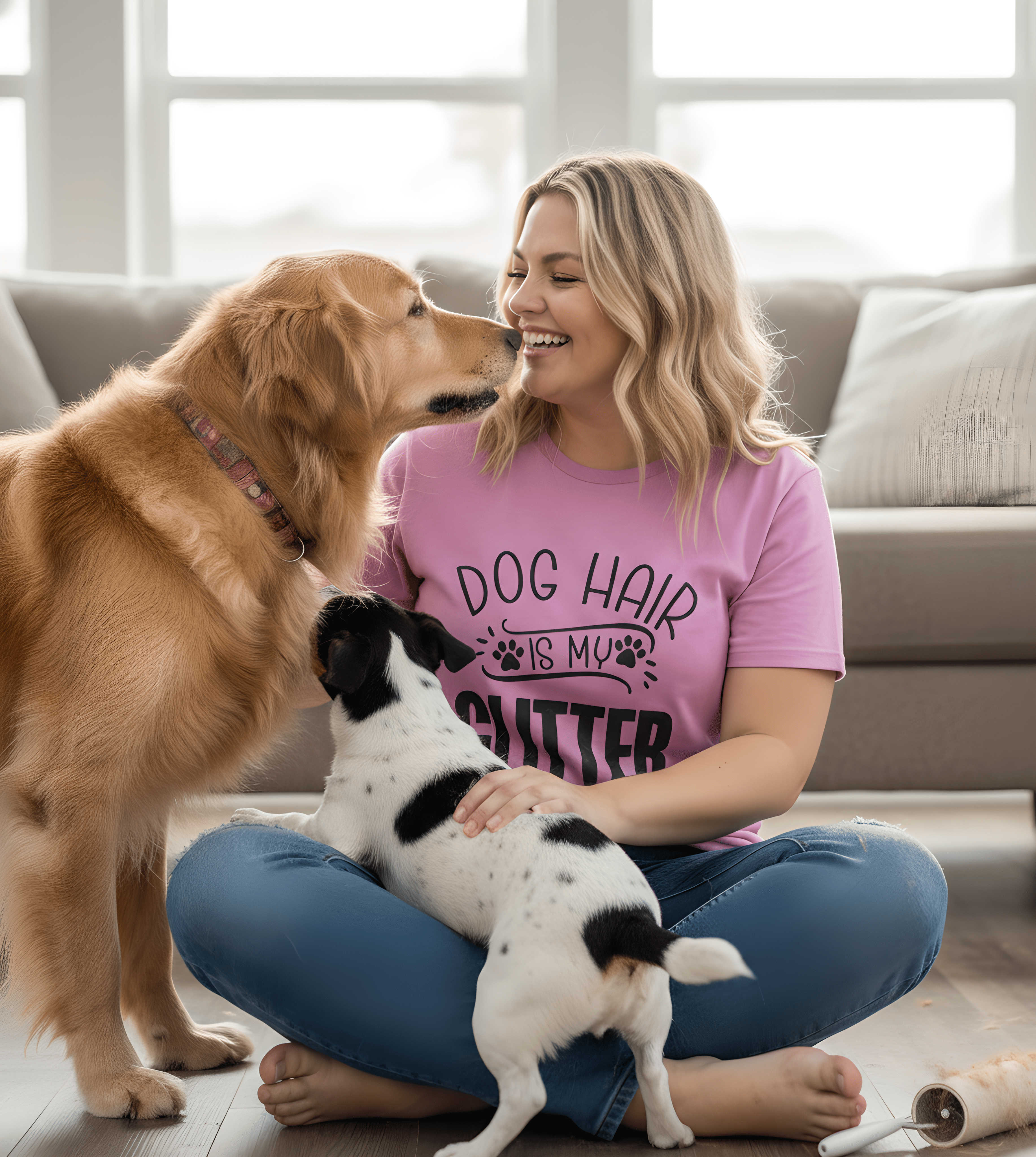 Dog Hair Is My Glitter T-Shirt — Funny Pet Lover Tee product thumbnail image Dog Hair Is My Glitter T-Shirt — Funny Pet Lover Tee product thumbnail image