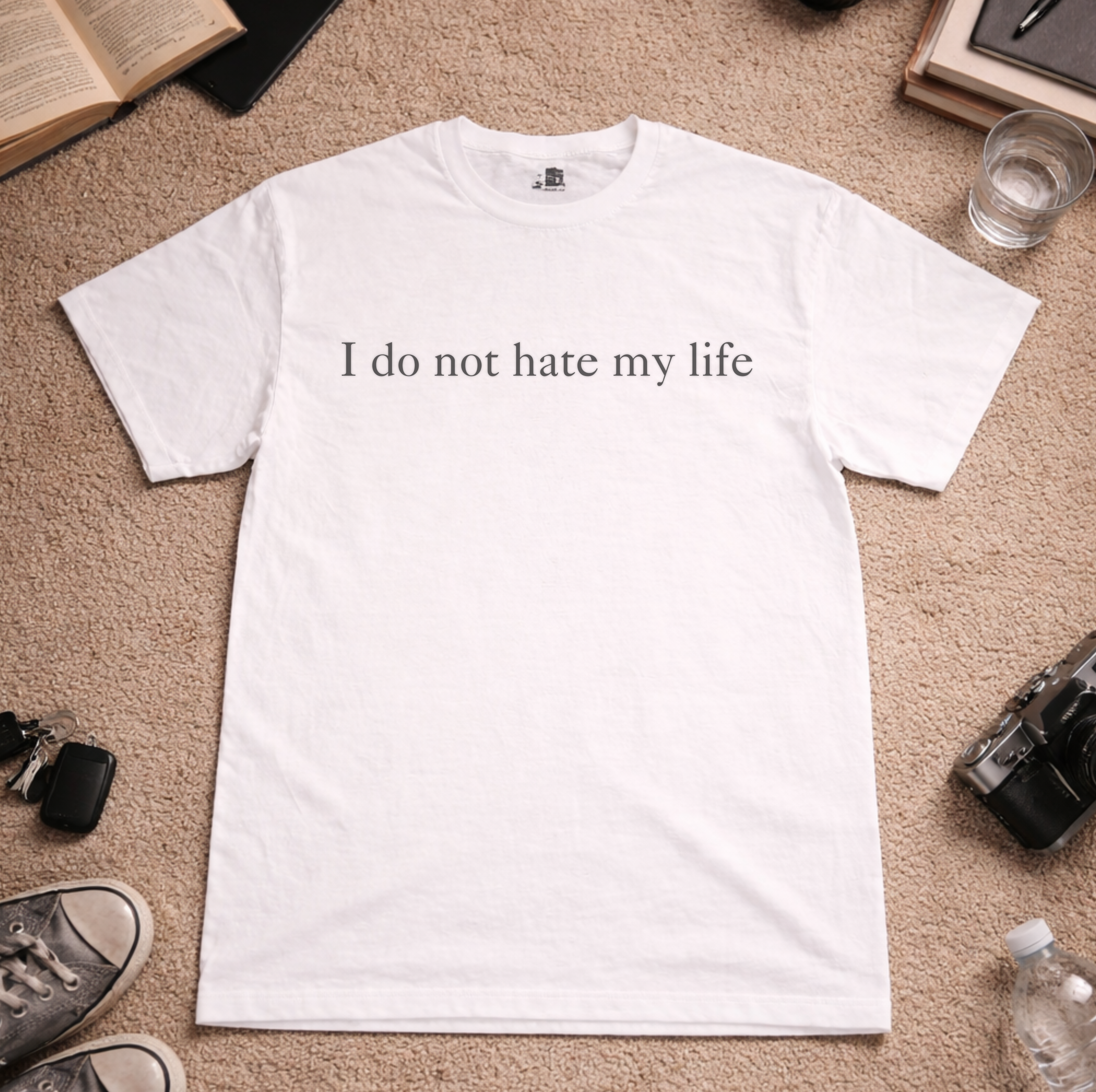 Graphic Tee — "I do not hate my life" Statement Shirt product thumbnail image