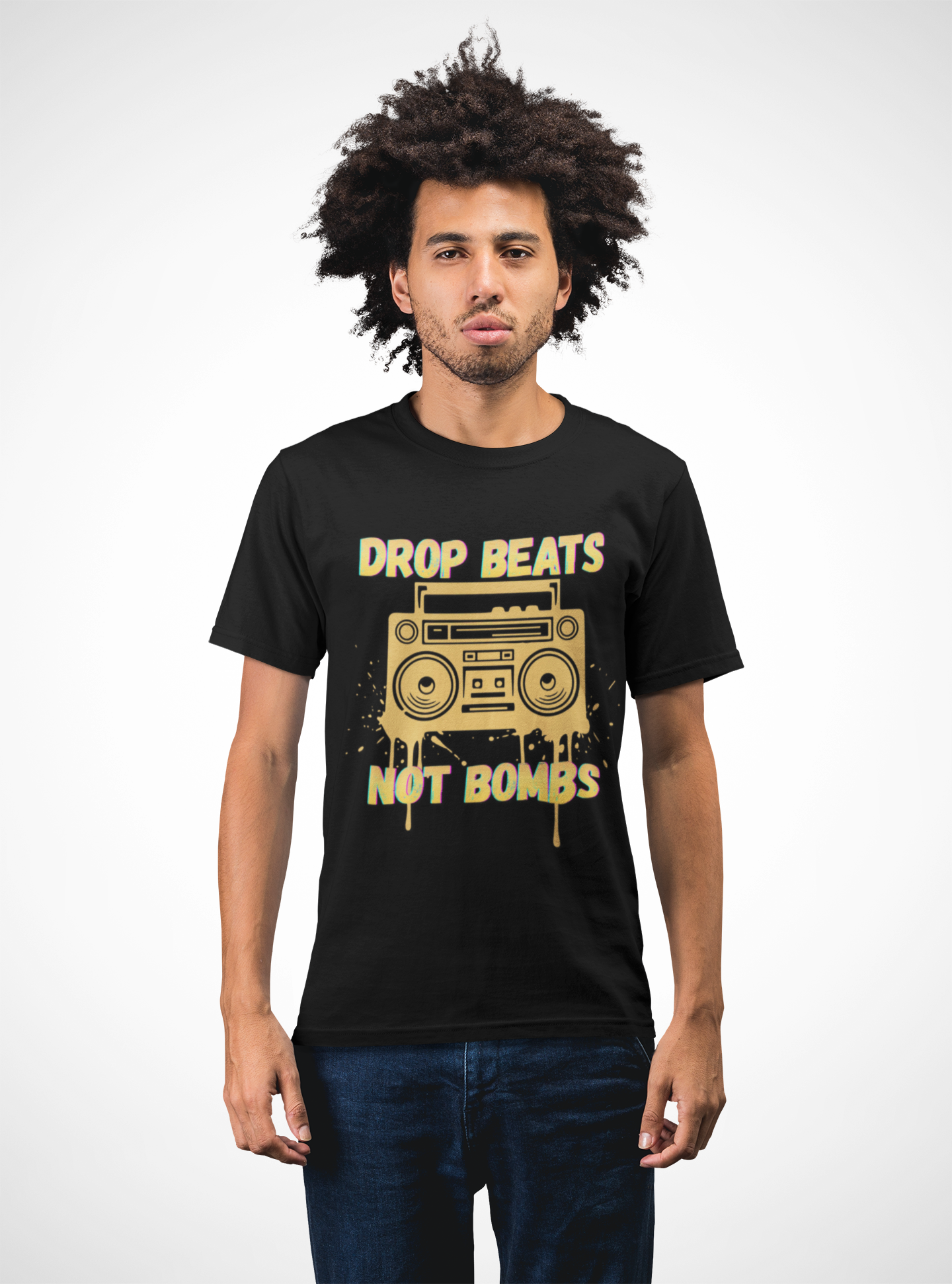 Drop Beats Not Bombs // Vintage Wash Heavyweight Tee
