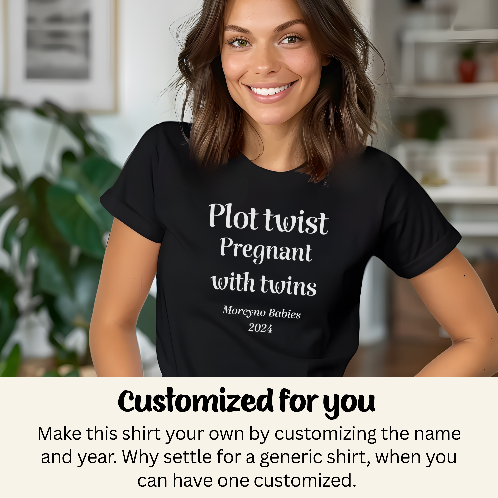 Twins Funny Pregnancy Announcement Shirts, Personalized Pregnant with Twins Baby T-Shirt, Custom Expecting Twins Tshirt product thumbnail image Twins Funny Pregnancy Announcement Shirts, Personalized Pregnant with Twins Baby T-Shirt, Custom Expecting Twins Tshirt product thumbnail image