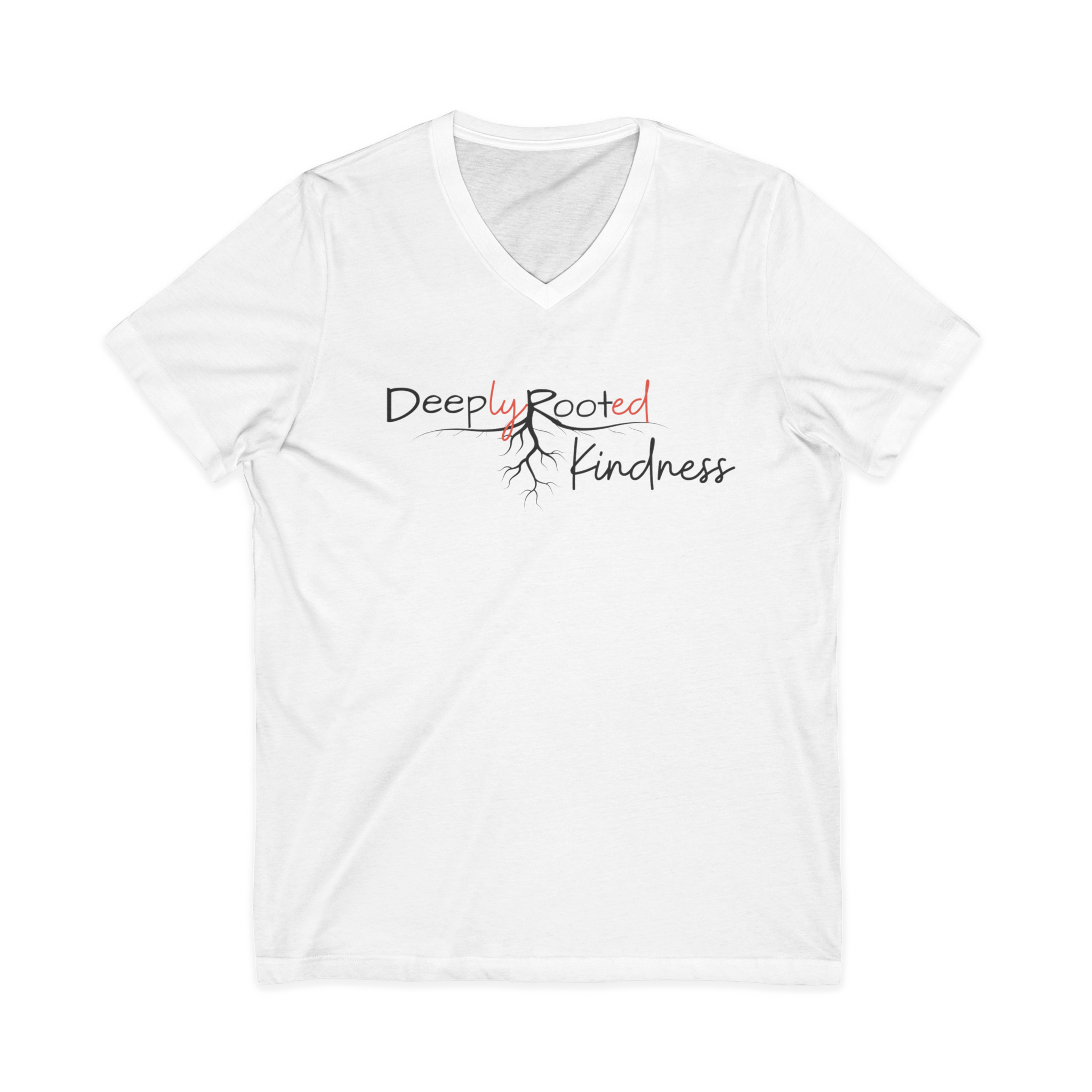 Deeply Rooted Kindness V-Neck Tee product thumbnail image