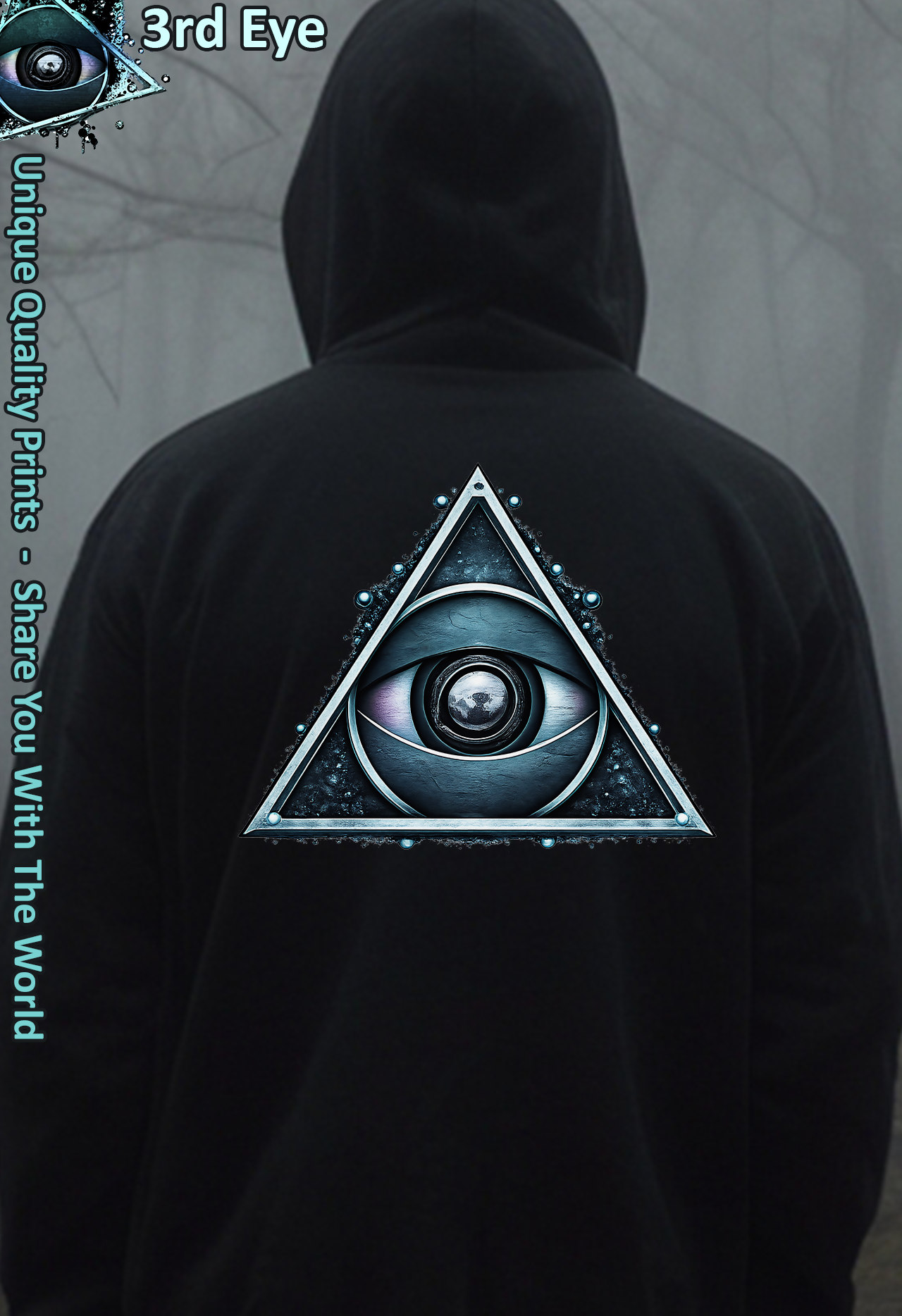 3rd Eye Official Logo Pullover Hoodie // Back Print