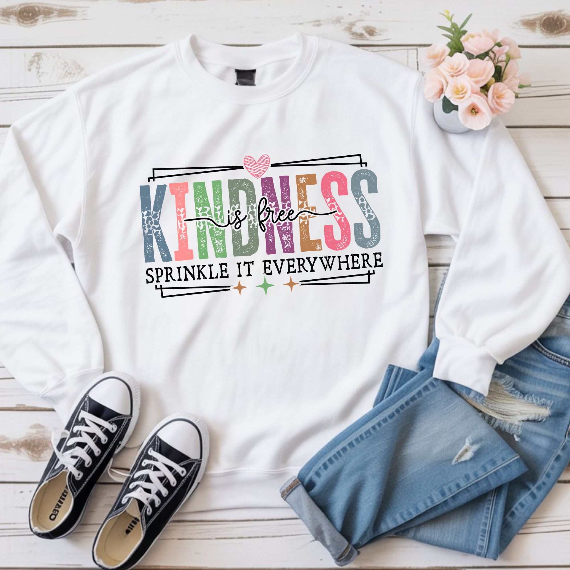 Kindness Sprinkle It Everywhere Sweatshirt product thumbnail image Kindness Sprinkle It Everywhere Sweatshirt product thumbnail image