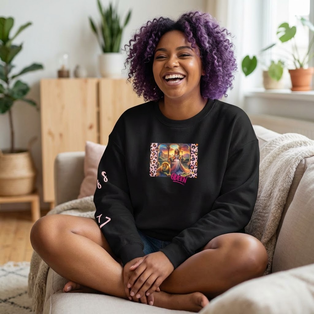 7 Lioness Series Crewneck – “Queen” product thumbnail image 7 Lioness Series Crewneck – “Queen” product thumbnail image