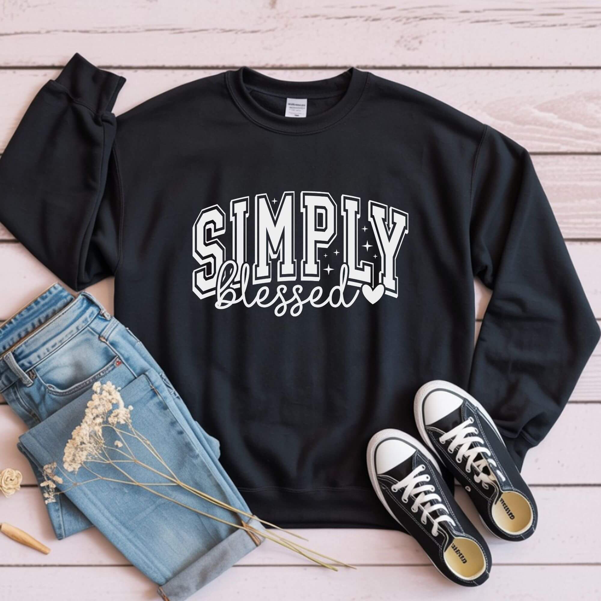 Simply Blessed Cozy Crewneck Sweatshirt product thumbnail image Simply Blessed Cozy Crewneck Sweatshirt product thumbnail image
