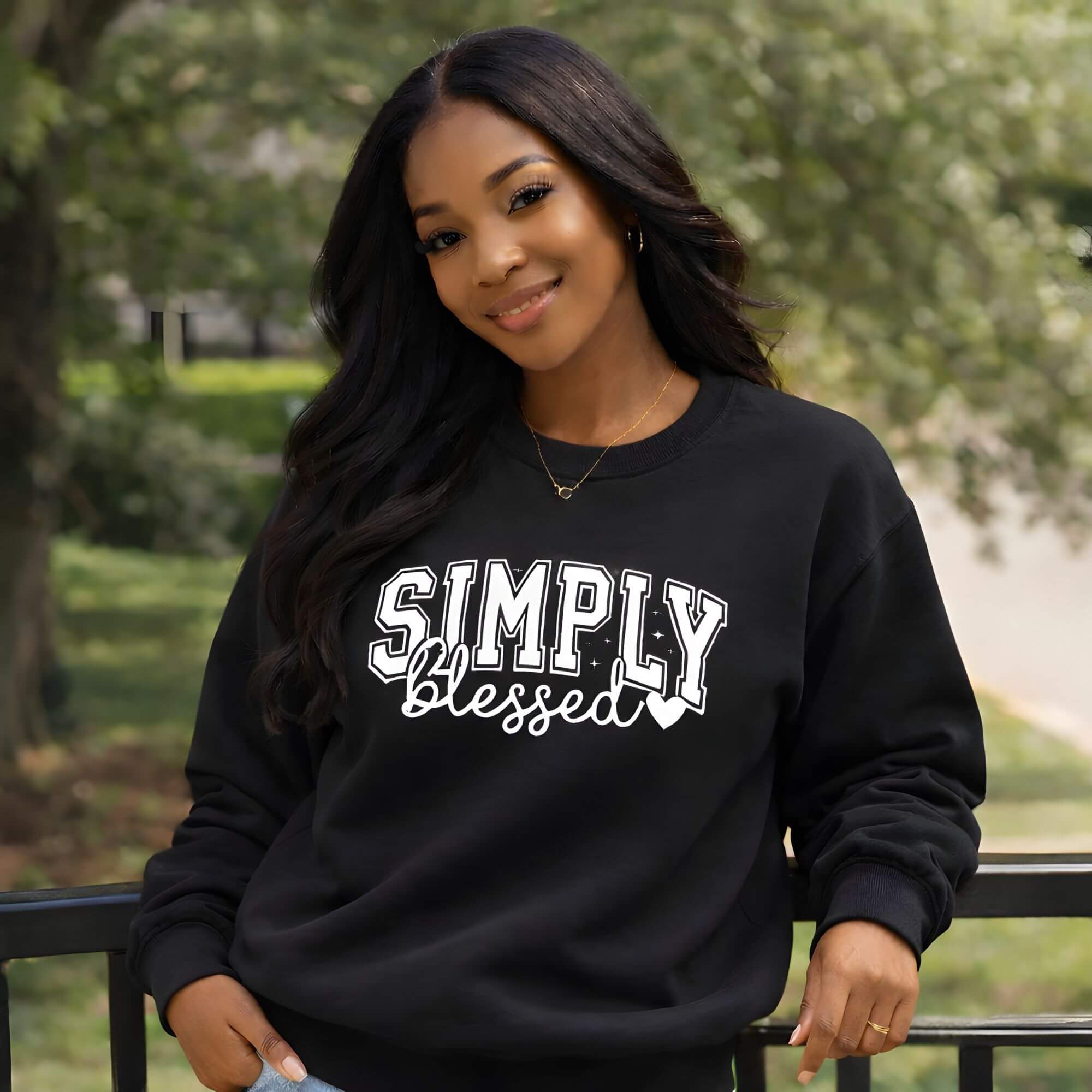 Simply Blessed Cozy Crewneck Sweatshirt product thumbnail image Simply Blessed Cozy Crewneck Sweatshirt product thumbnail image