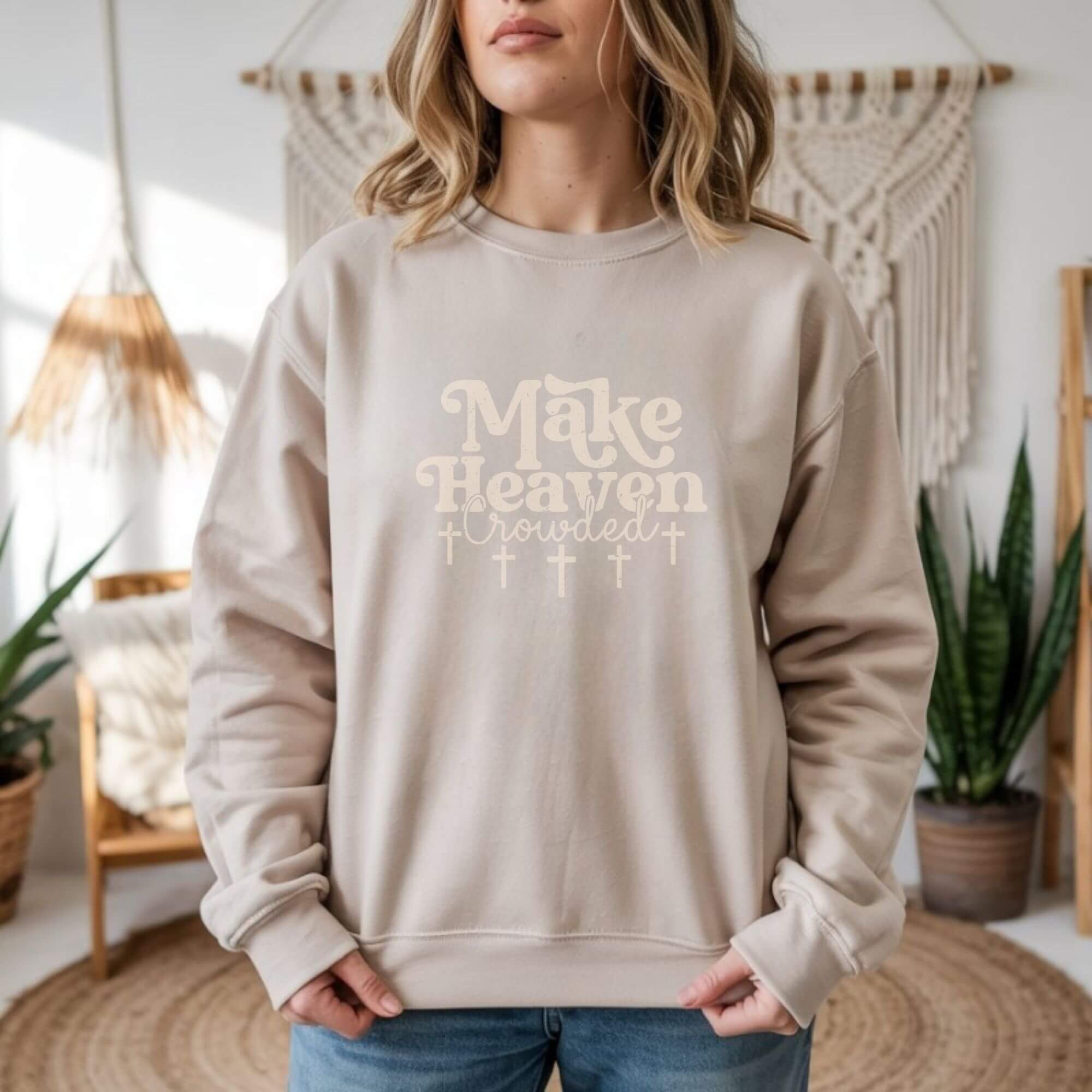 Make Heaven Crowded Sweatshirt product thumbnail image Make Heaven Crowded Sweatshirt product thumbnail image