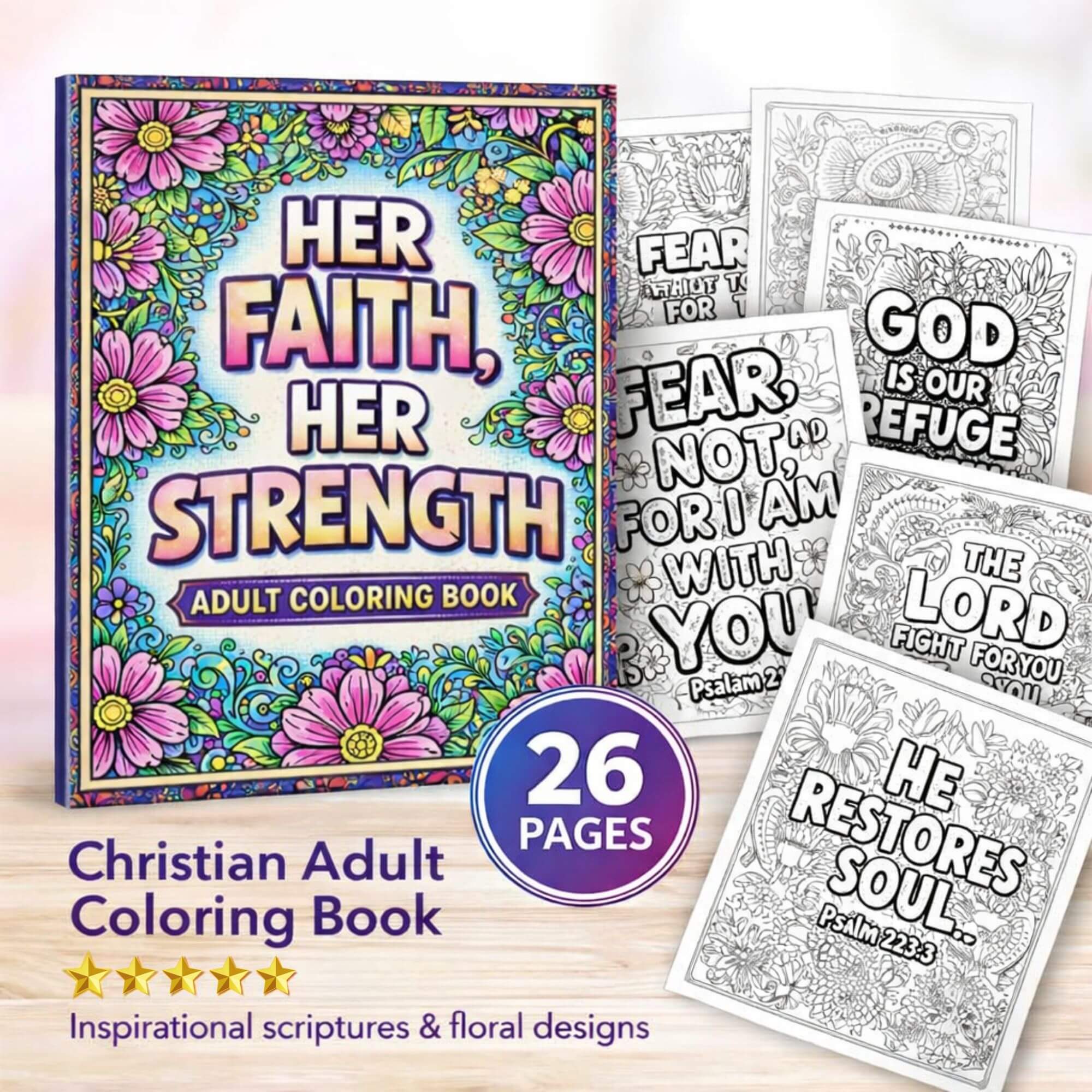 Her Faith, Her Strength Coloring Book product thumbnail image Her Faith, Her Strength Coloring Book product thumbnail image
