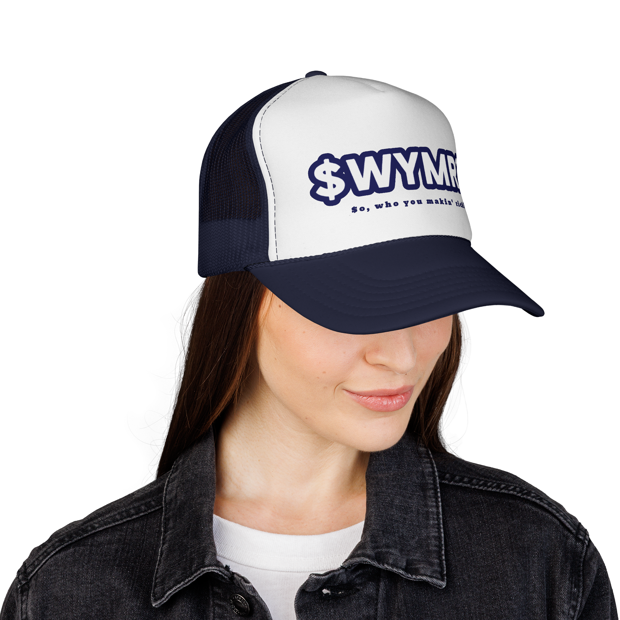 The Original $WYMR? Trucker Cap product thumbnail image The Original $WYMR? Trucker Cap product thumbnail image