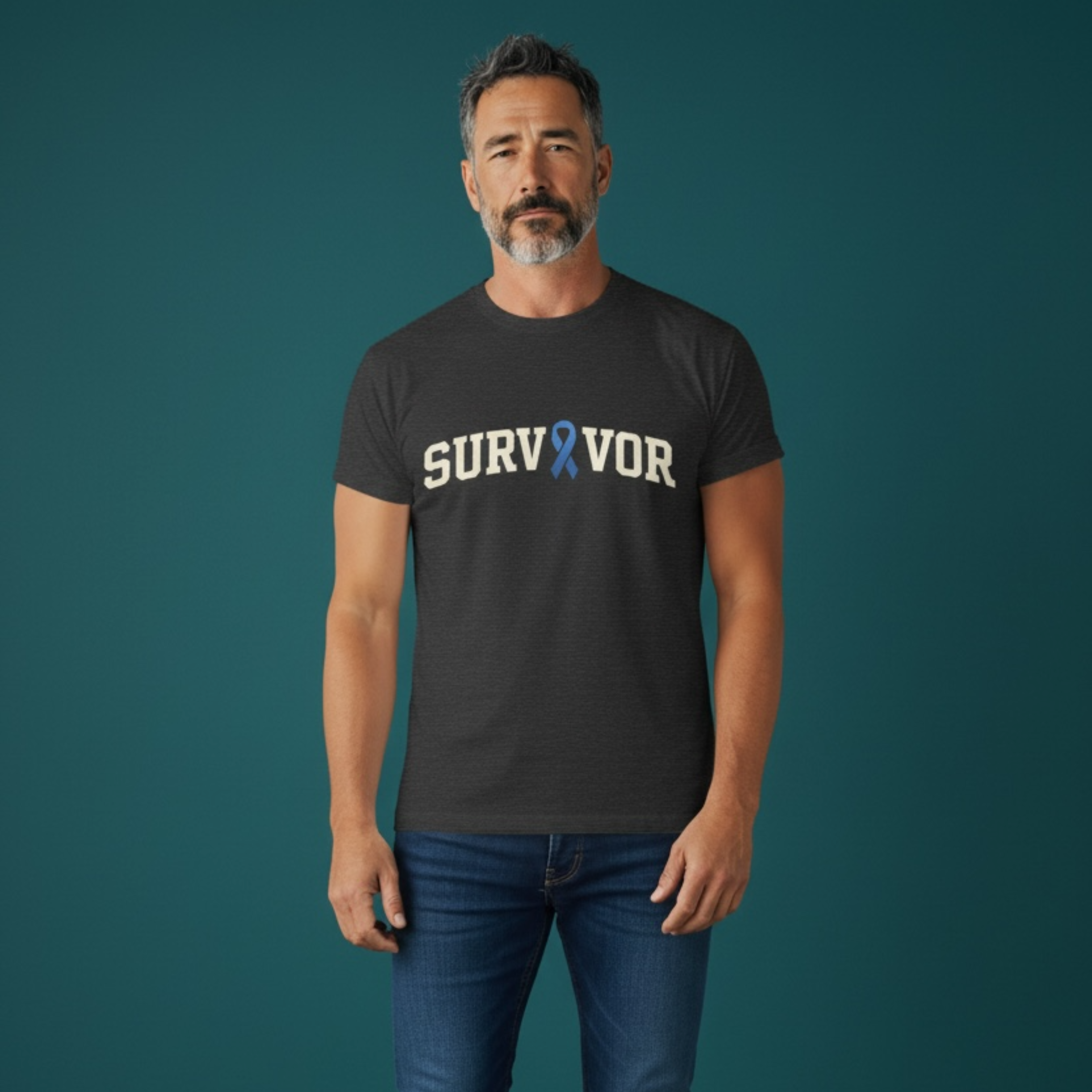 Collegiate 'Colorectal Cancer Survivor' T-Shirt product thumbnail image