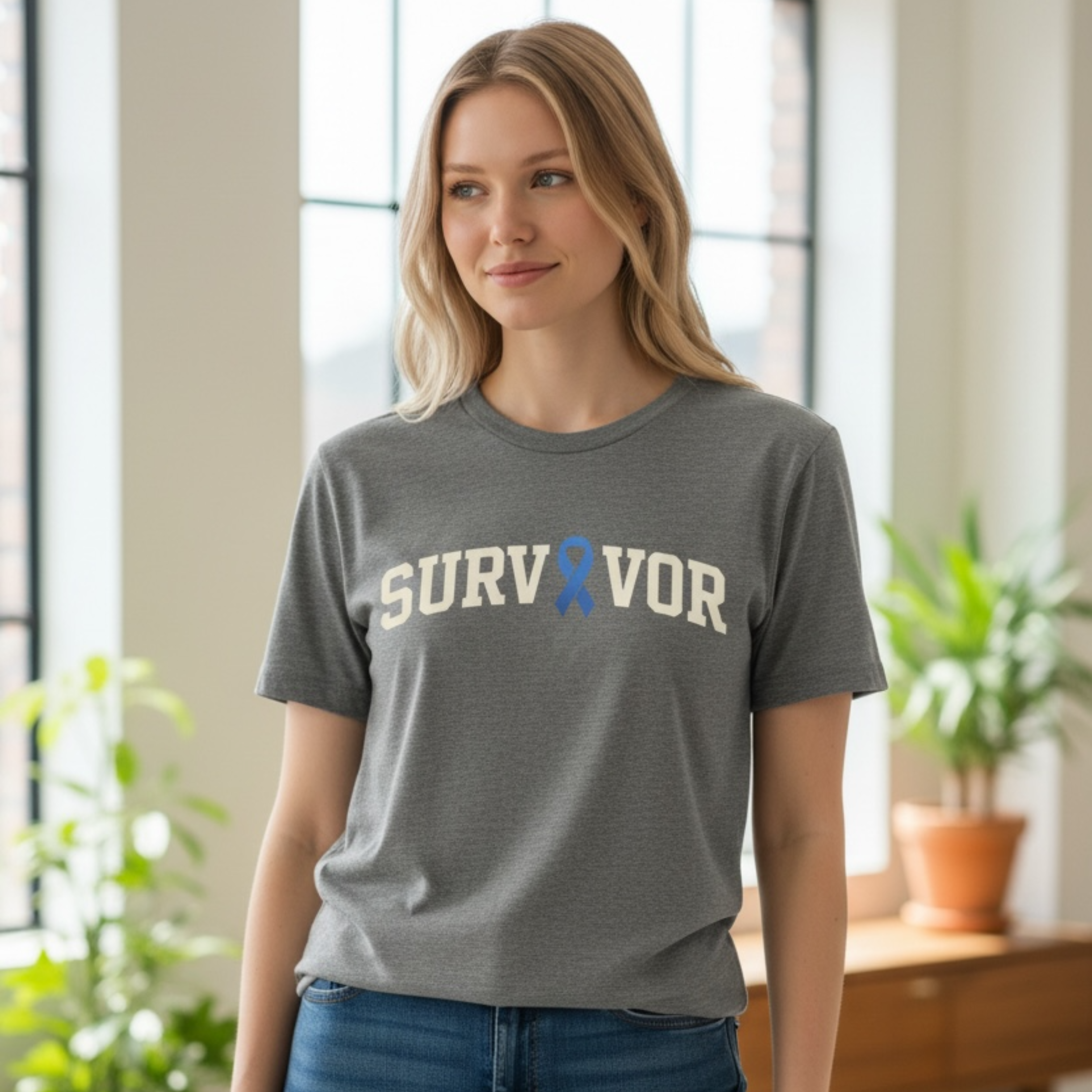 Collegiate 'Colorectal Cancer Survivor' T-Shirt