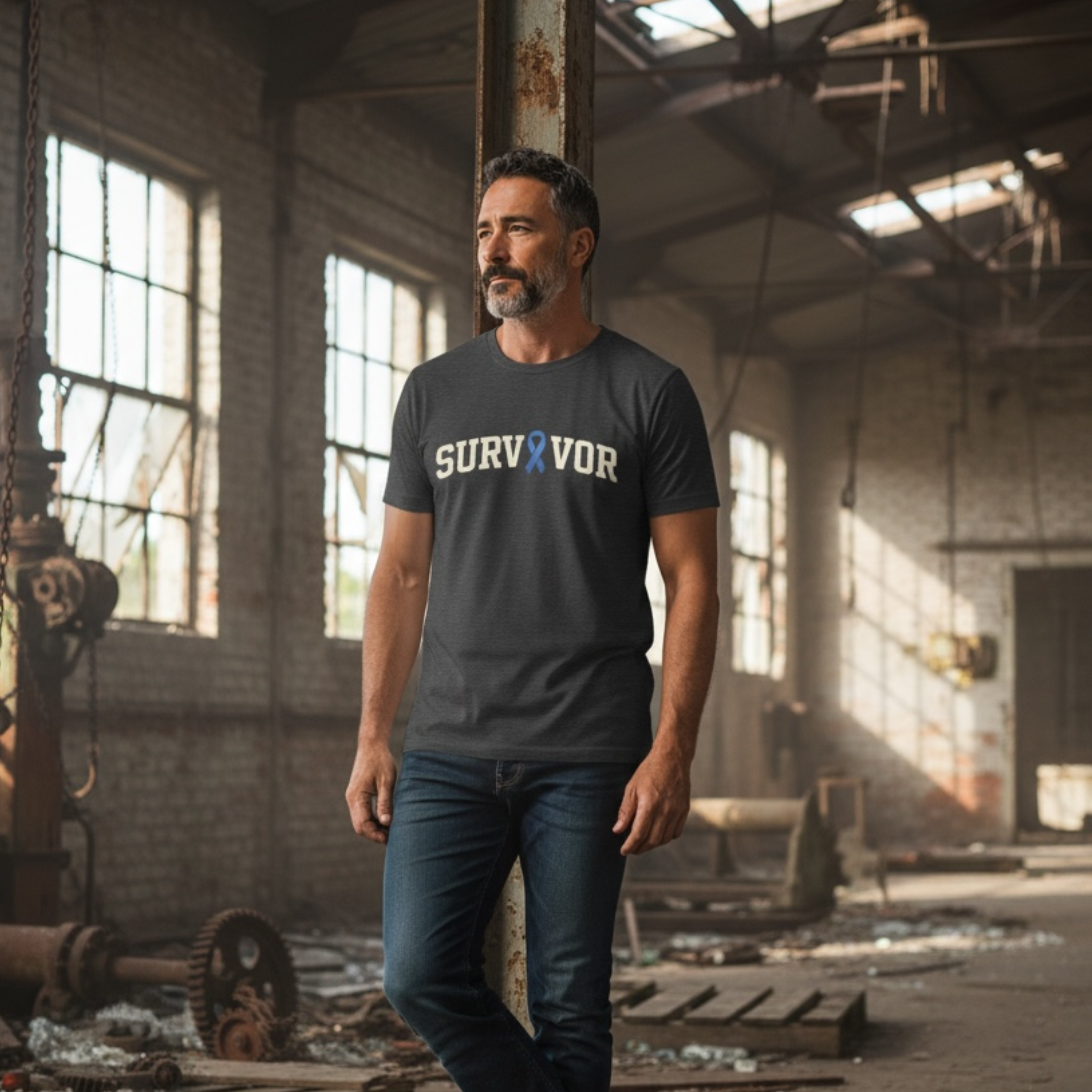 Collegiate 'Colorectal Cancer Survivor' T-Shirt product thumbnail image