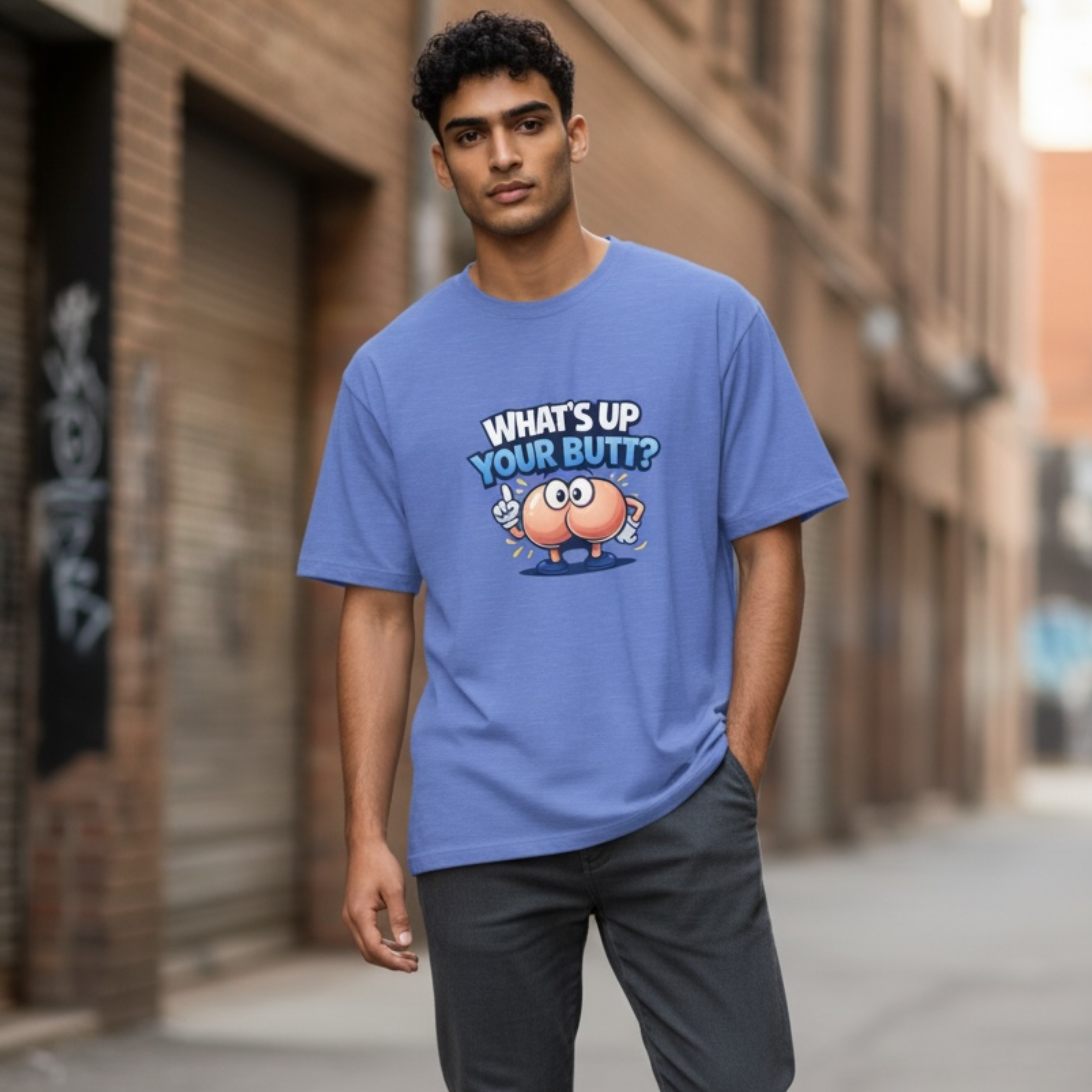 Humorous Colorectal Surgeon T-Shirt — "What's Up Your Butt?" Butt Graphic Tee product thumbnail image