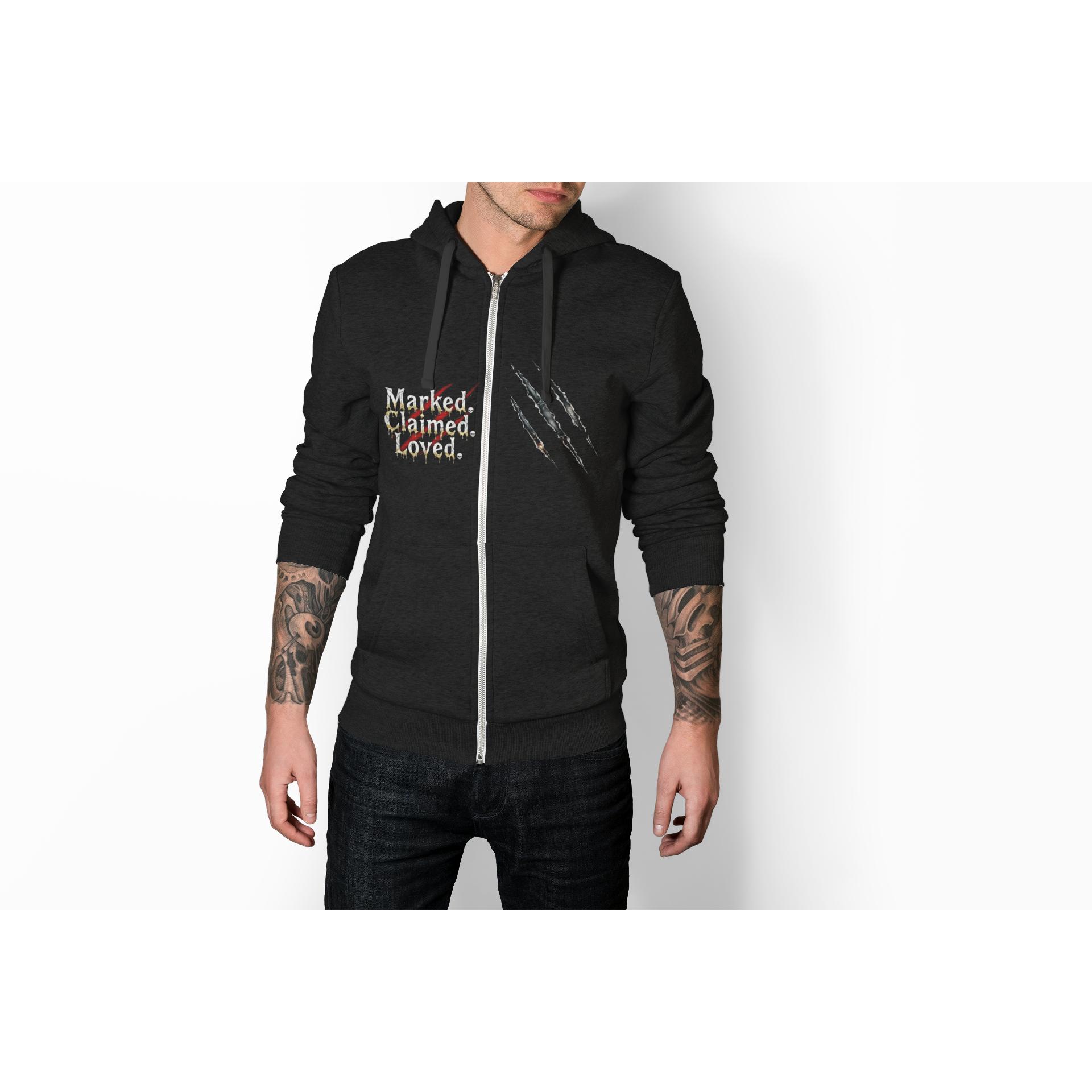Marked Claimed Loved cat design Zip Hoodie  product thumbnail image