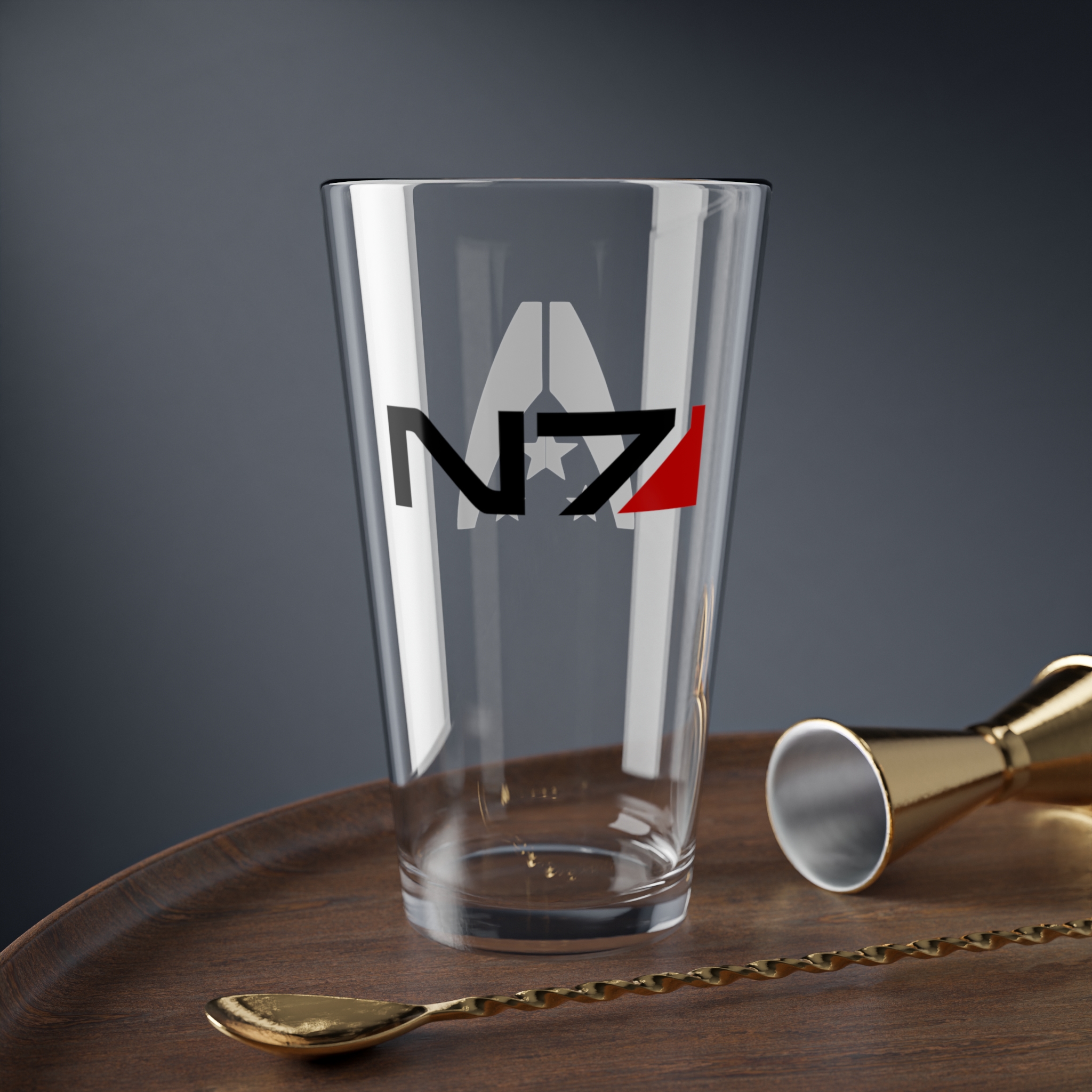 Mass Effect Glass - Alliance/N7 | 16oz Gamer Brew Pint product thumbnail image