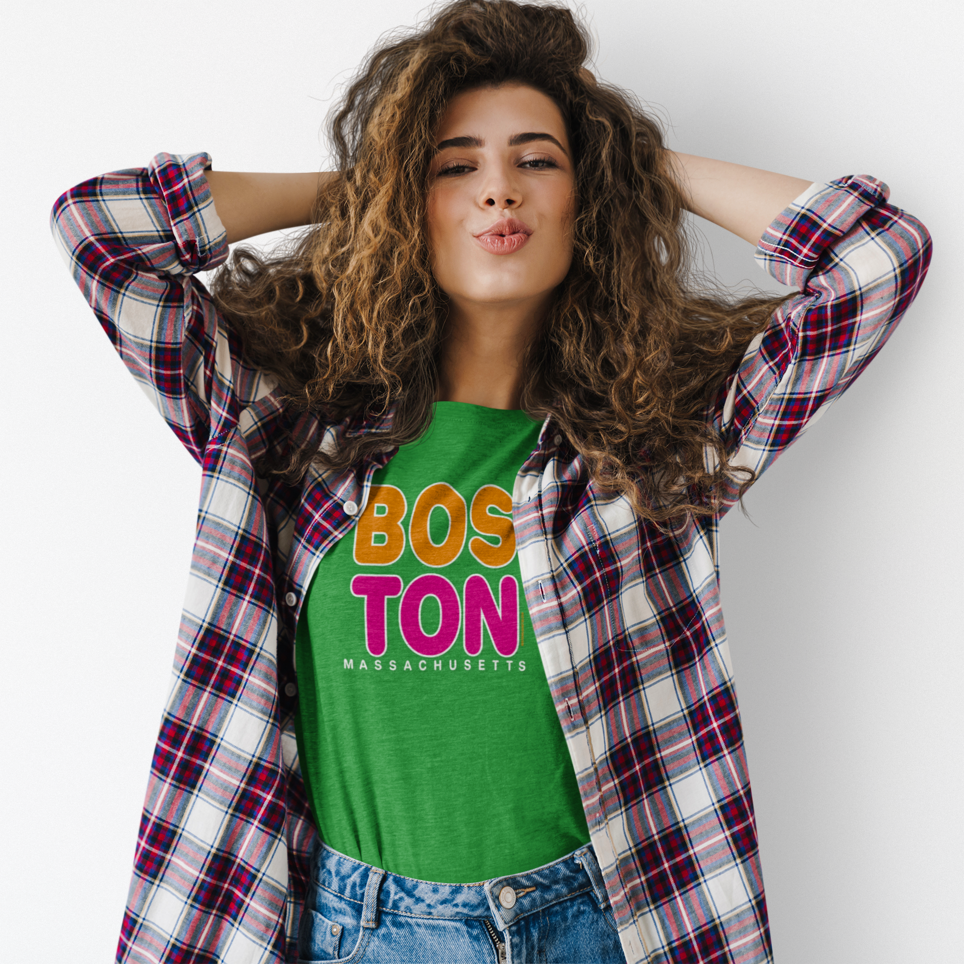 Boston Massachusetts Retro Irish Green Colorblock Tee - FREE SHIPPING product thumbnail image Boston Massachusetts Retro Irish Green Colorblock Tee - FREE SHIPPING product thumbnail image