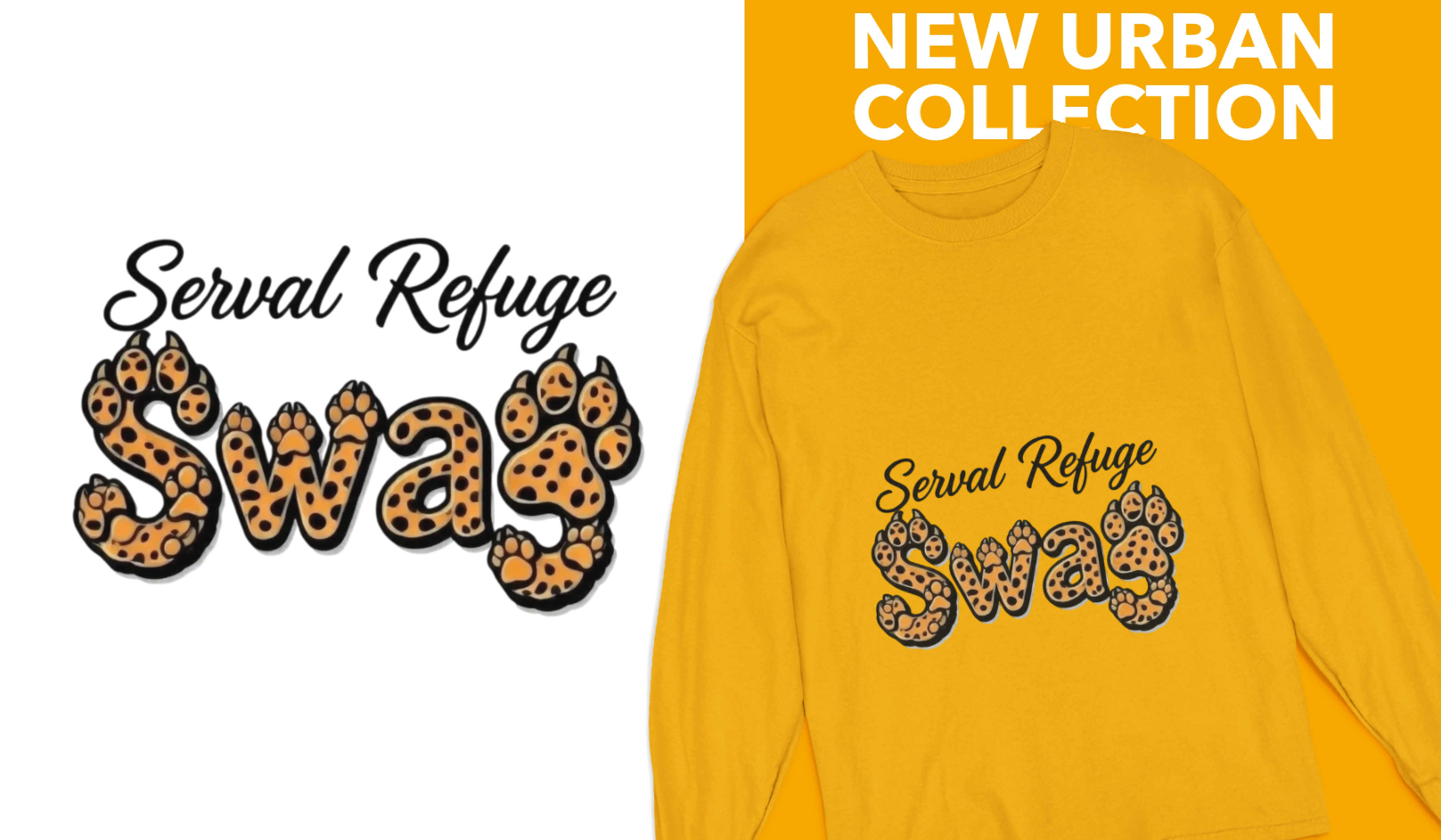 Serval Refuge Swag t-shirt product thumbnail image Serval Refuge Swag t-shirt product thumbnail image