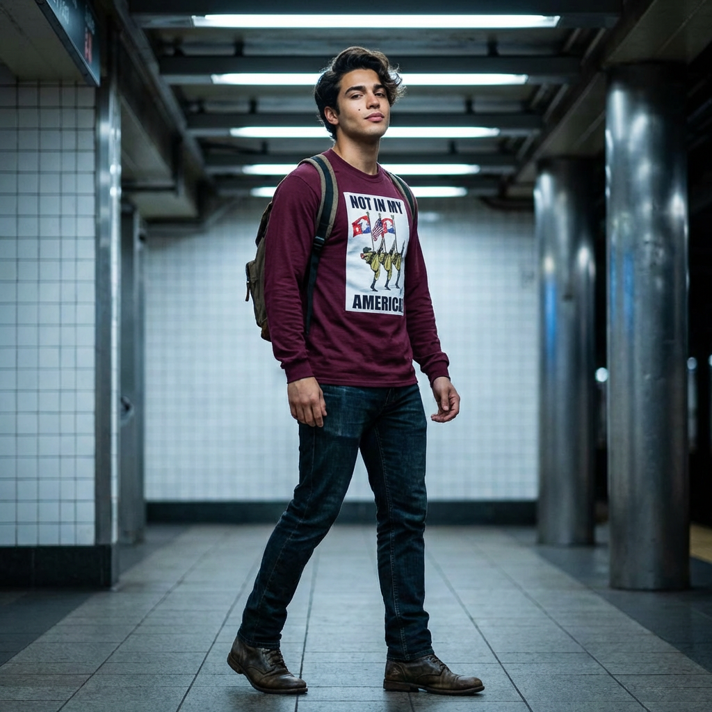 Long Sleeve Tee — "Not In My America!" product thumbnail image Long Sleeve Tee — "Not In My America!" product thumbnail image