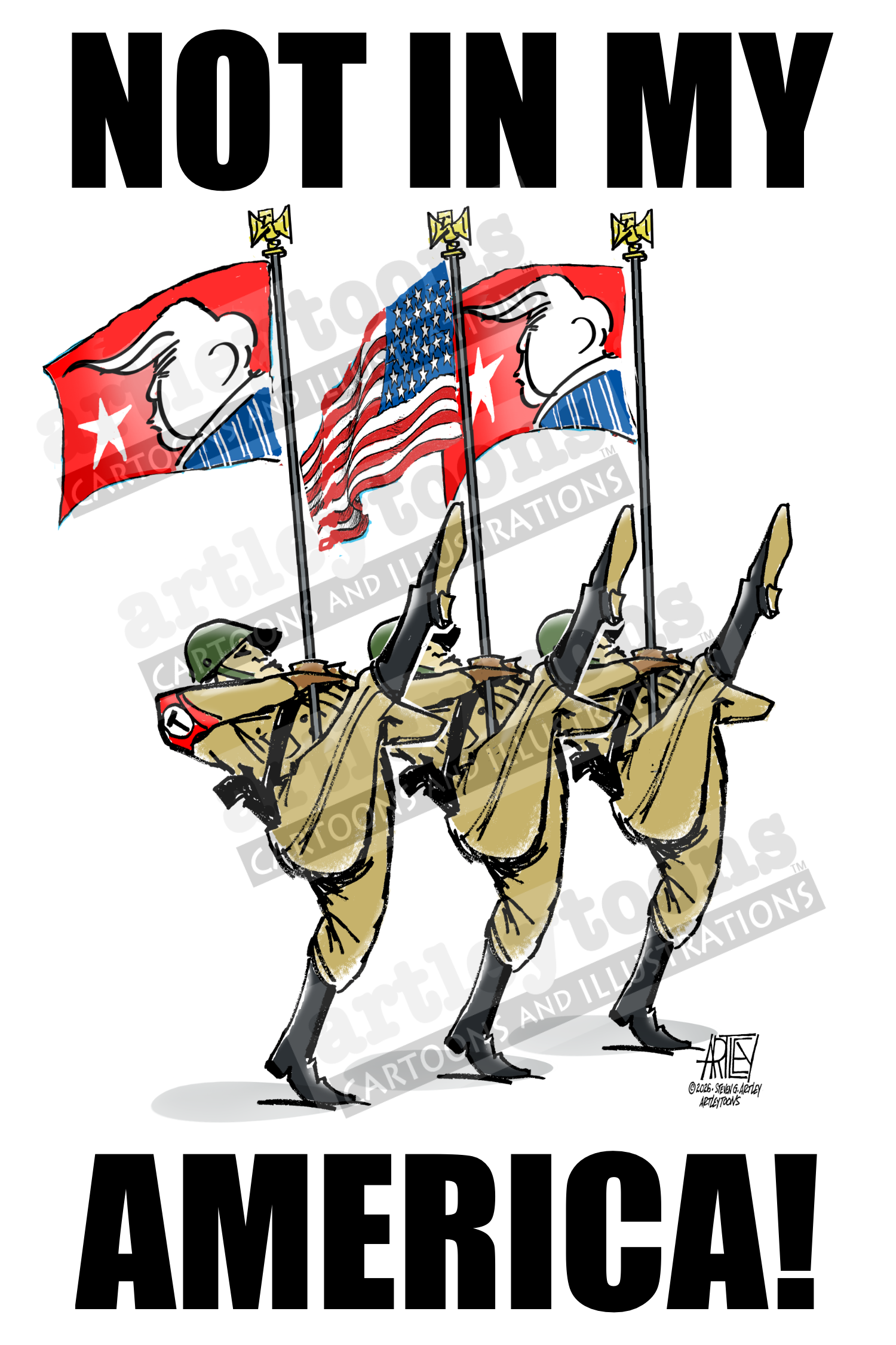 Long Sleeve Tee — "Not In My America!"  product thumbnail image