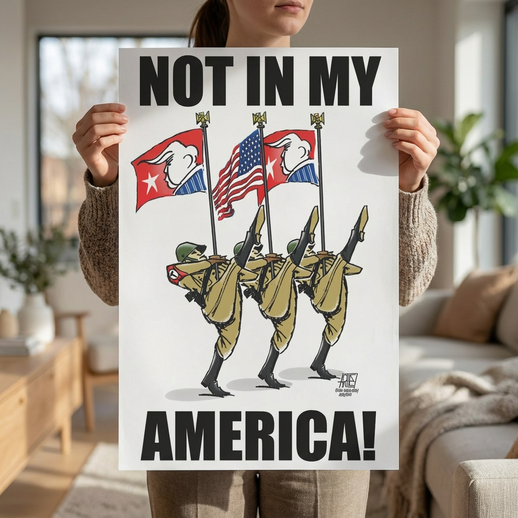 "NOT IN MY AMERICA!" Political Yard &amp; Picket Sign product thumbnail image