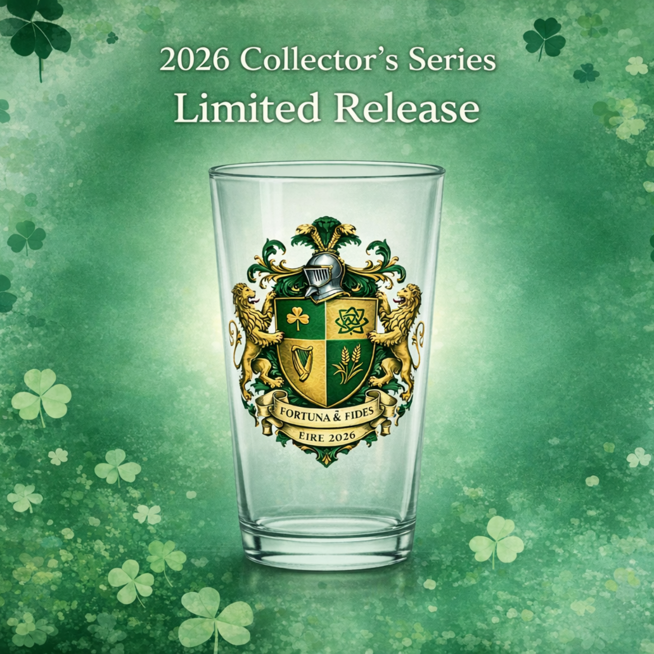 Heraldic Crest Pint Glass — Personalized Fortuna & Fides 16oz Beer Glass product thumbnail image Heraldic Crest Pint Glass — Personalized Fortuna & Fides 16oz Beer Glass product thumbnail image