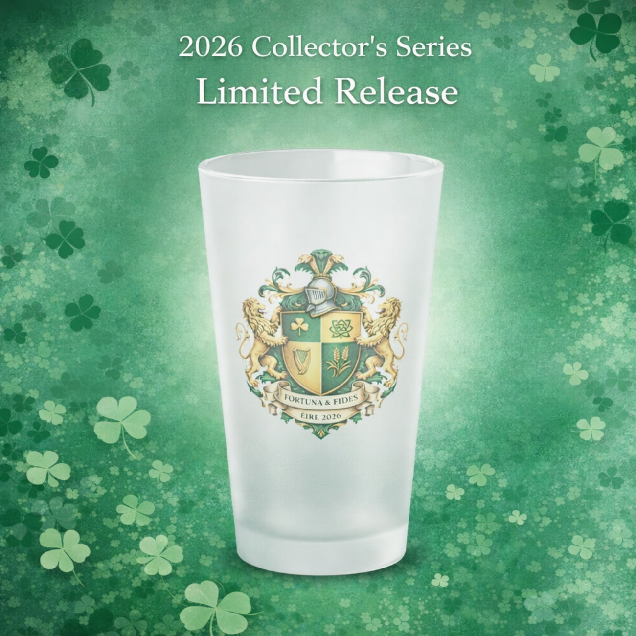 Frosted Pint Glass (16 oz) with Heritage Crest – Vintage Shield Beer Glass, 2026 Limited Edition product thumbnail image Frosted Pint Glass (16 oz) with Heritage Crest – Vintage Shield Beer Glass, 2026 Limited Edition product thumbnail image