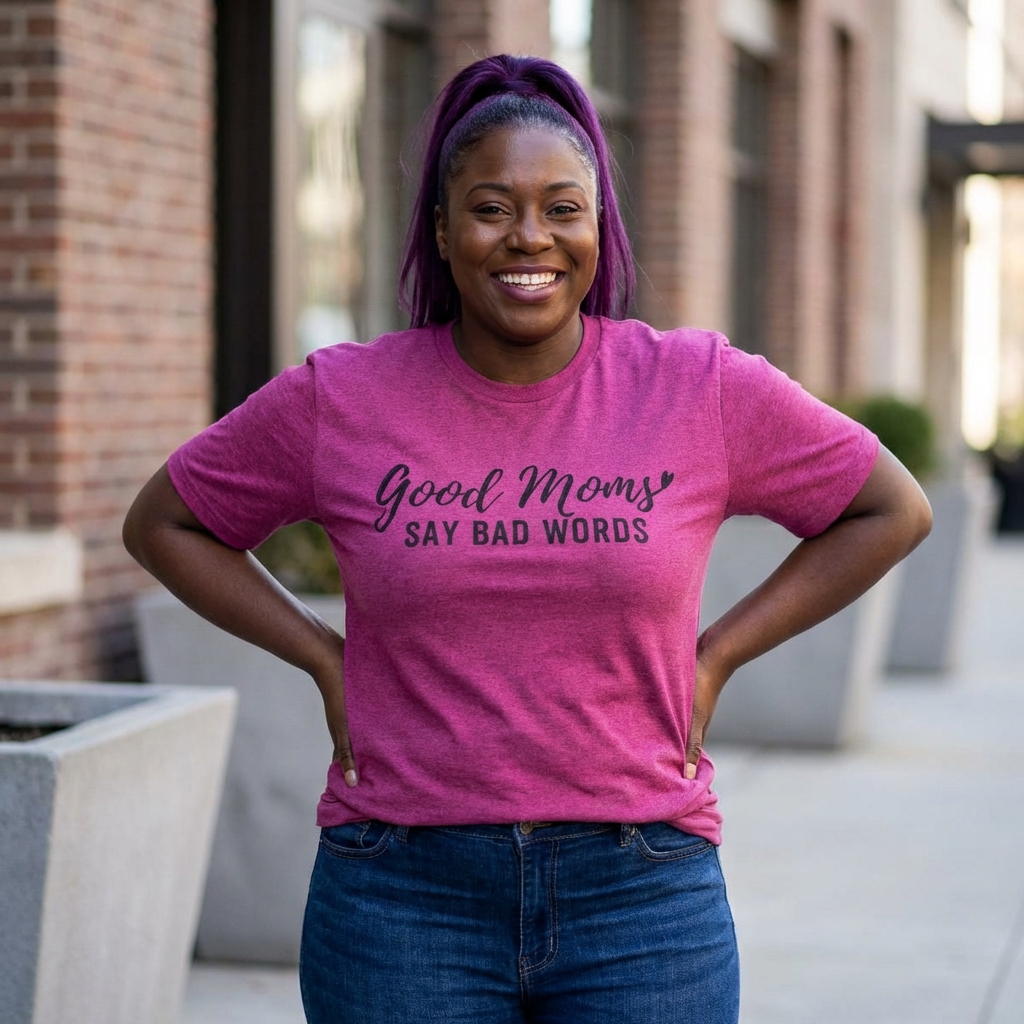 Good Moms Say Bad Words T-Shirt — Funny Mom Graphic Tee product thumbnail image