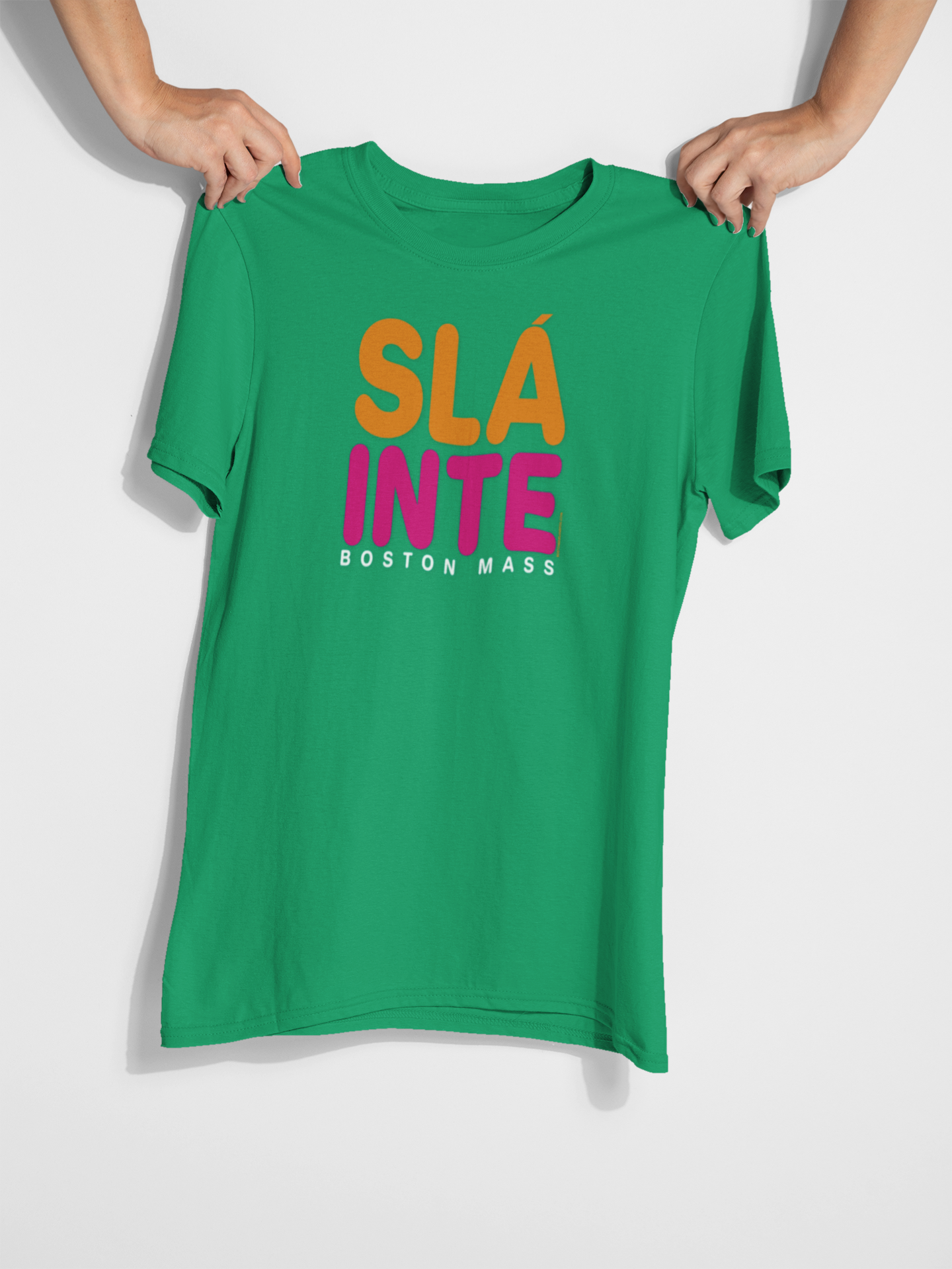 Sláinte Boston Mass Retro Kelly Green Colorblock Tee - FREE SHIPPING product thumbnail image Sláinte Boston Mass Retro Kelly Green Colorblock Tee - FREE SHIPPING product thumbnail image