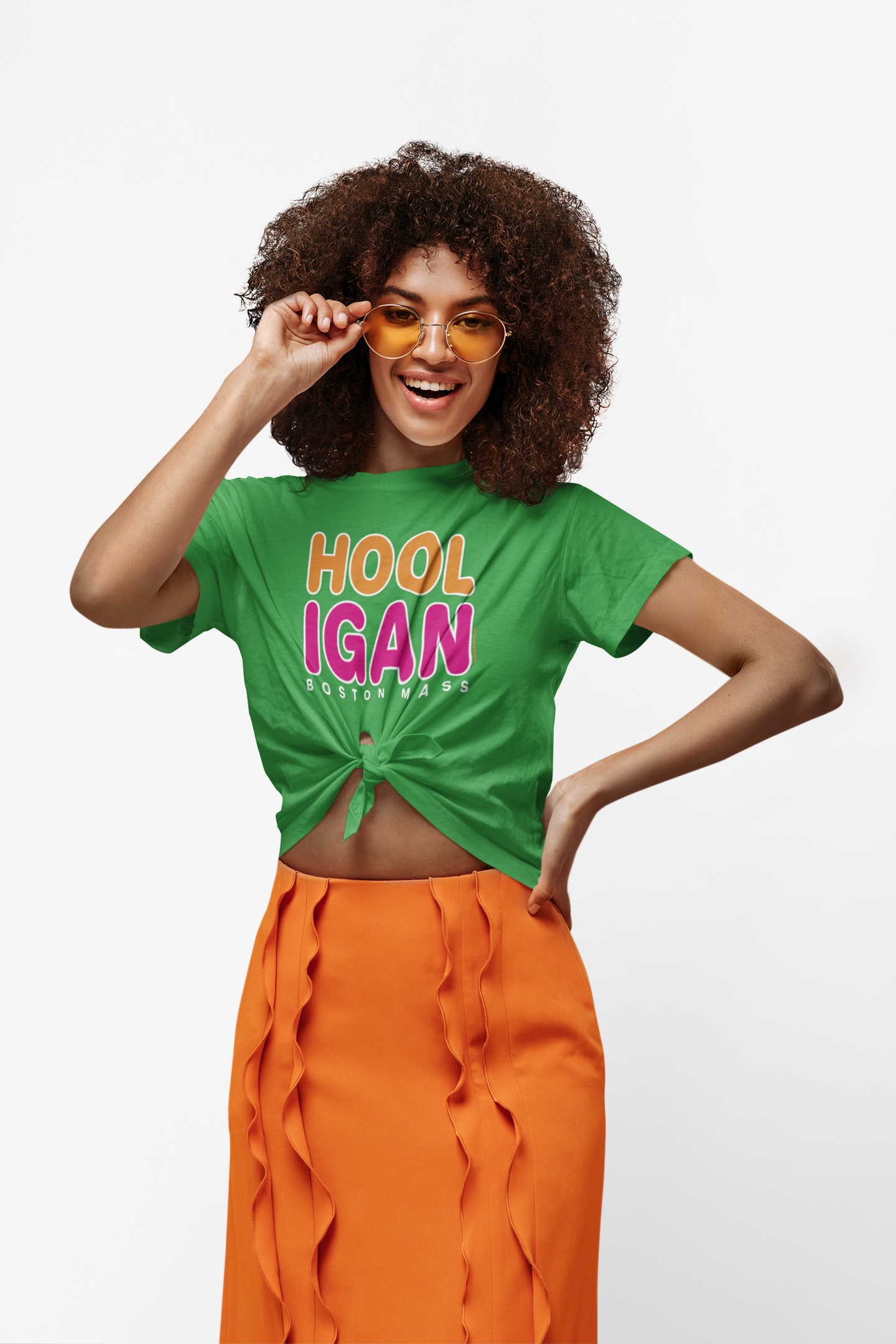 Hooligan Boston Mass Retro Irish Green Colorblock Tee - FREE SHIPPING product thumbnail image Hooligan Boston Mass Retro Irish Green Colorblock Tee - FREE SHIPPING product thumbnail image