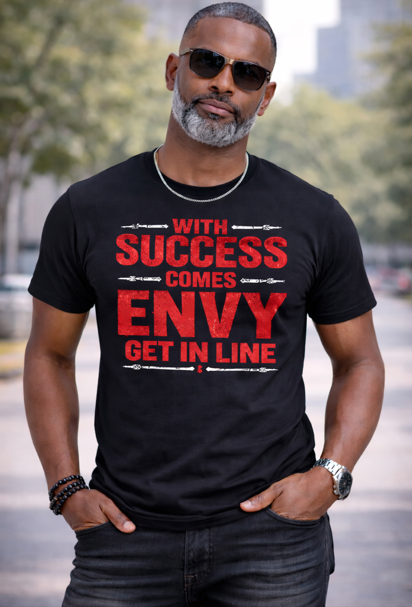 "With Success Comes Envy" Motivational Graphic Tee product thumbnail image "With Success Comes Envy" Motivational Graphic Tee product thumbnail image