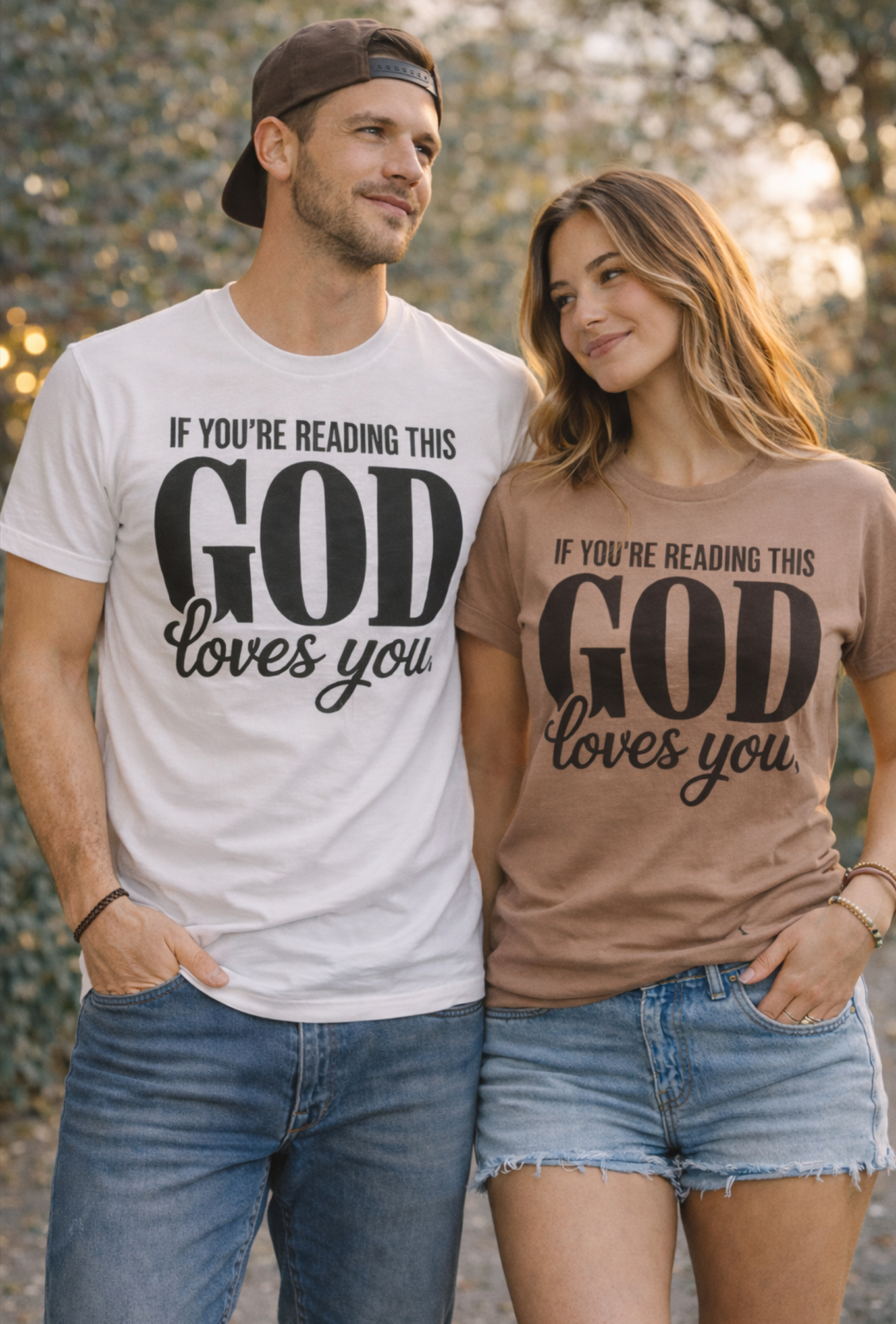 If You're Reading This God Loves You - Minimalist Faith Tee -Christian T-Shirt product thumbnail image If You're Reading This God Loves You - Minimalist Faith Tee -Christian T-Shirt product thumbnail image