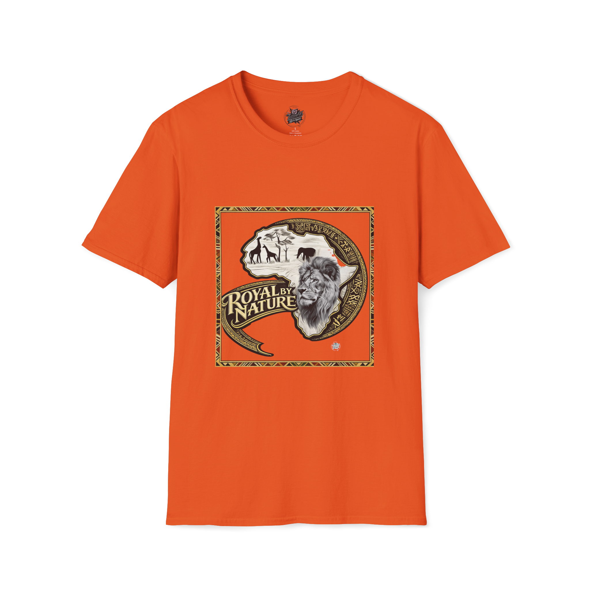 Royal by Nature - Orange T-Shirt — Unisex Lightweight Crew Tee product thumbnail image