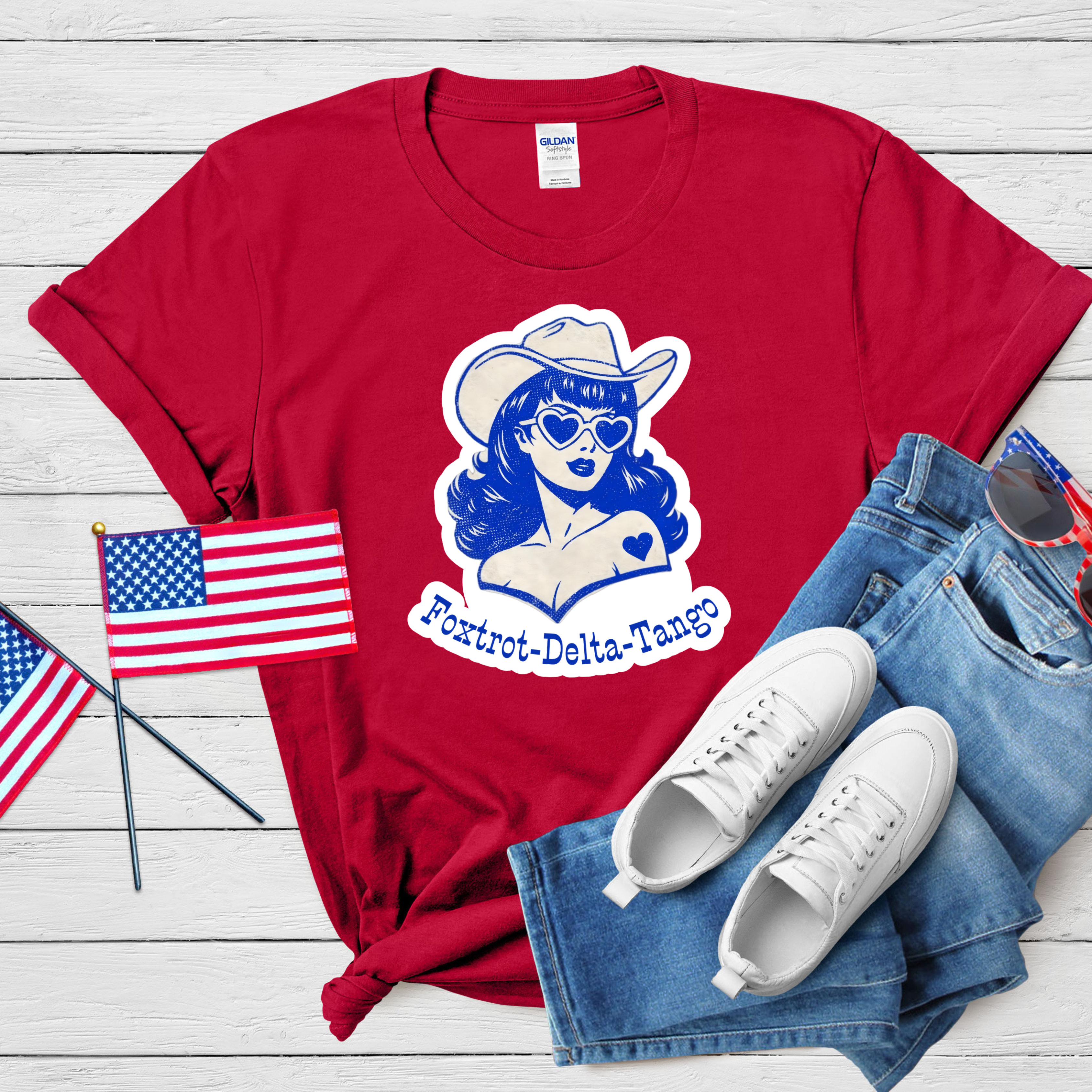 Retro 'Foxtrot-Delta-Tango' Graphic Tee product thumbnail image