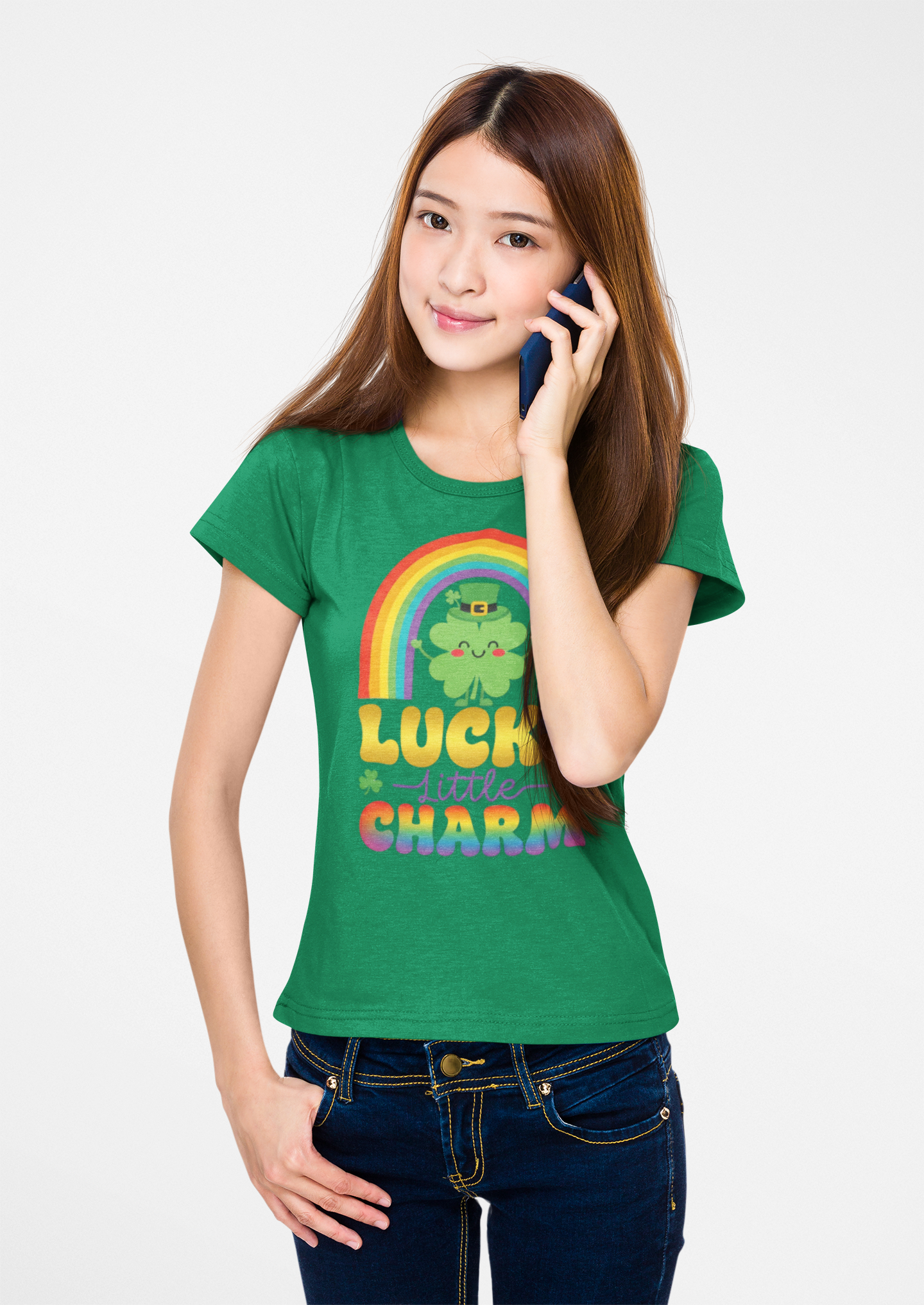 Lucky Little Charm Youth Shirt, St Patrick’s Day Kids Tee, Shamrock Rainbow Shirt, Leprechaun Kids Shirt, Irish Holiday Outfit product thumbnail image