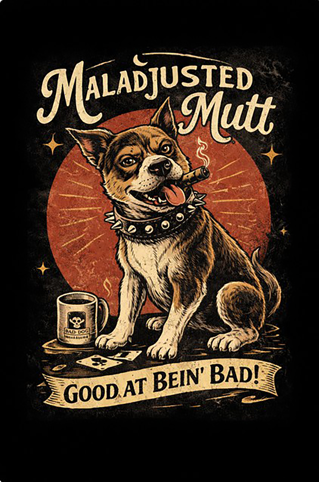 "Malajusted Mutt" - Crew neck Tee product thumbnail image "Malajusted Mutt" - Crew neck Tee product thumbnail image
