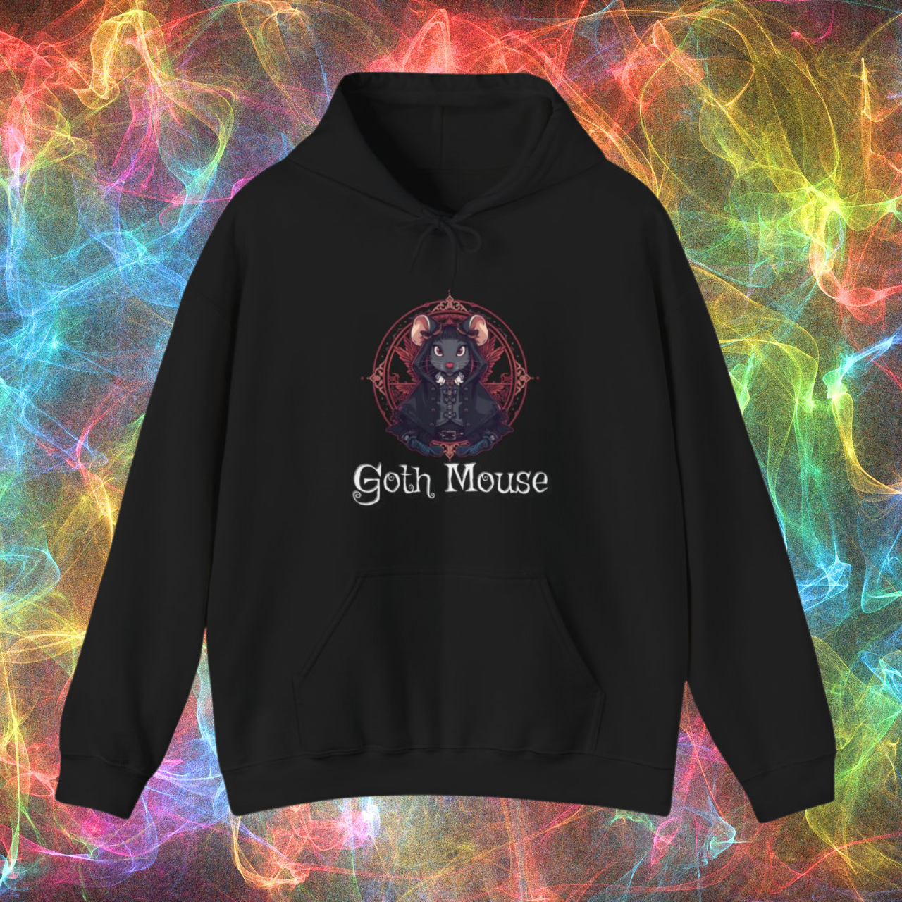 Goth Mouse Cute Anime-Style Hooded Sweatshirt product thumbnail image