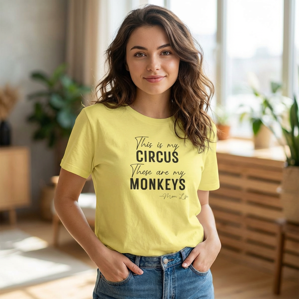 T-Shirt — "This Is My Circus, These Are My Monkeys" Funny Family Quote Tee product thumbnail image T-Shirt — "This Is My Circus, These Are My Monkeys" Funny Family Quote Tee product thumbnail image