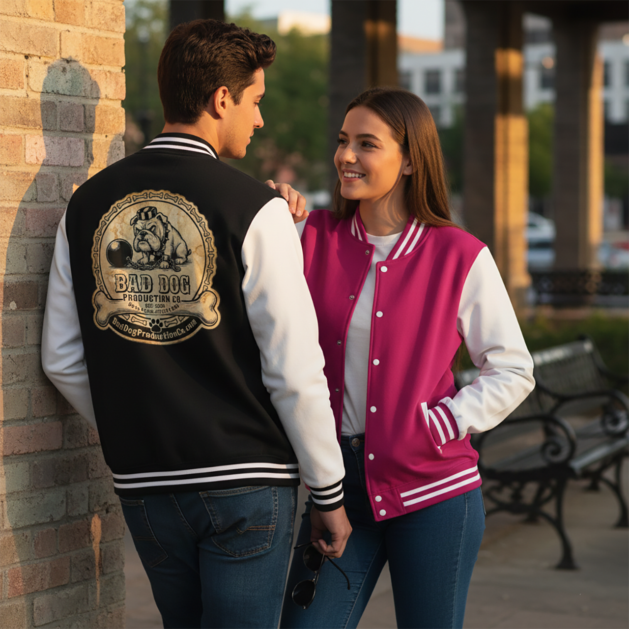 Letterman Jacket — Vintage 'Bad Dog Production Co.' Logo Varsity Jacket