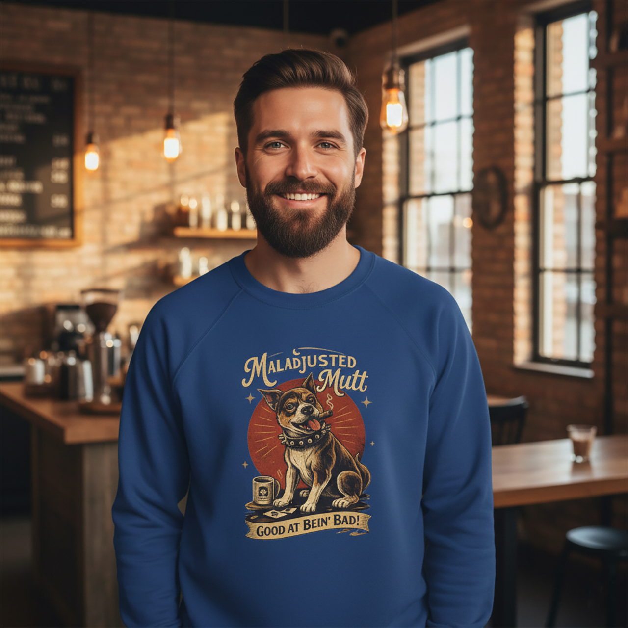 Maladjusted Mutt Sweatshirt – Heavy Crewneck Sweatshirt product thumbnail image
