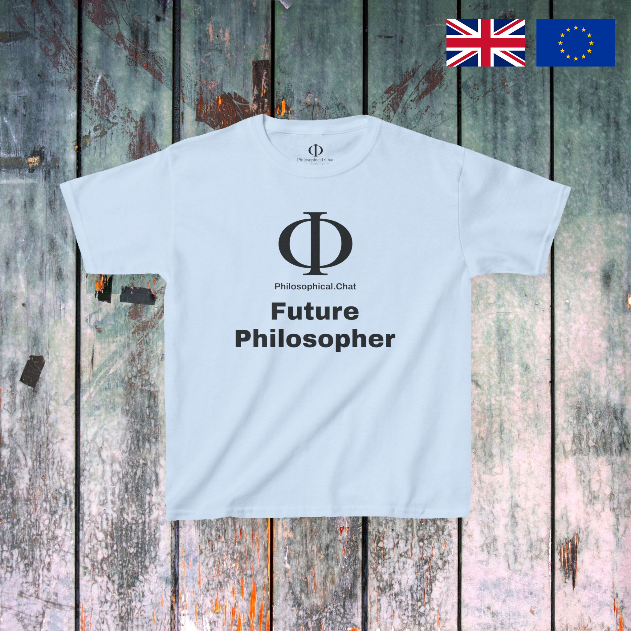 Future Philosopher Kids, UK Stock, Cotton T-Shirt product thumbnail image Future Philosopher Kids, UK Stock, Cotton T-Shirt product thumbnail image