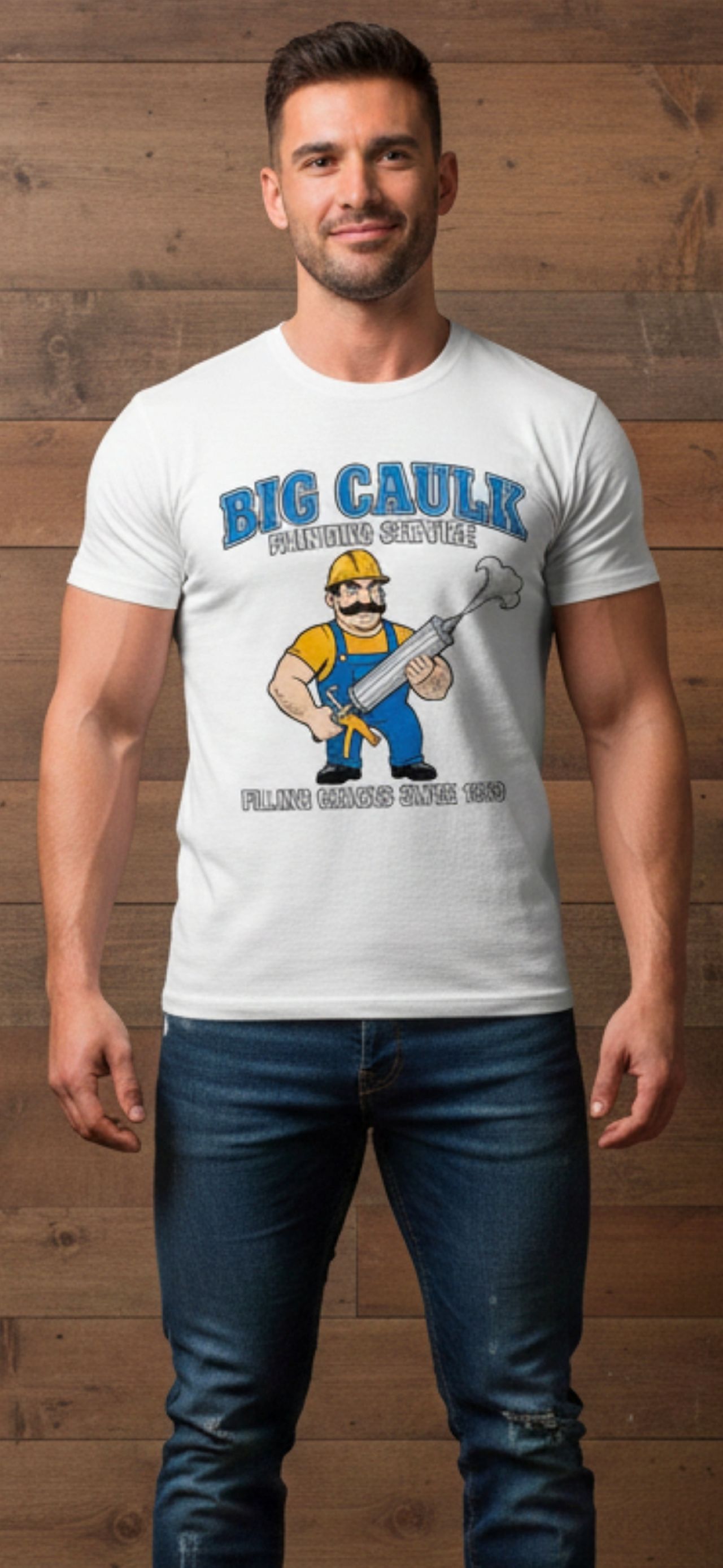 Big Caulk Painter, T-Shirt — Vintage Painter Cartoon Tee product thumbnail image Big Caulk Painter, T-Shirt — Vintage Painter Cartoon Tee product thumbnail image