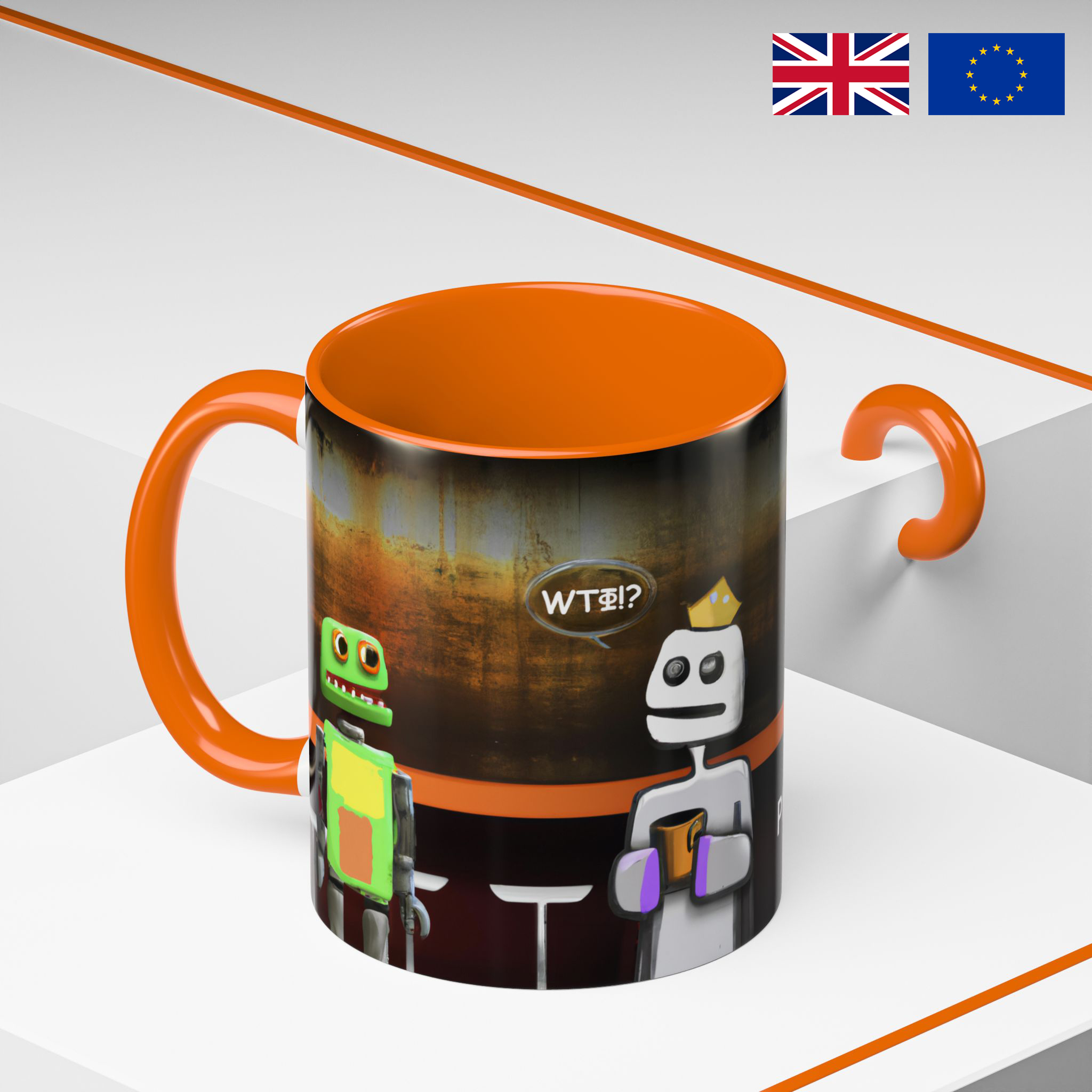 Robot Chat Mug, UK Stock product thumbnail image