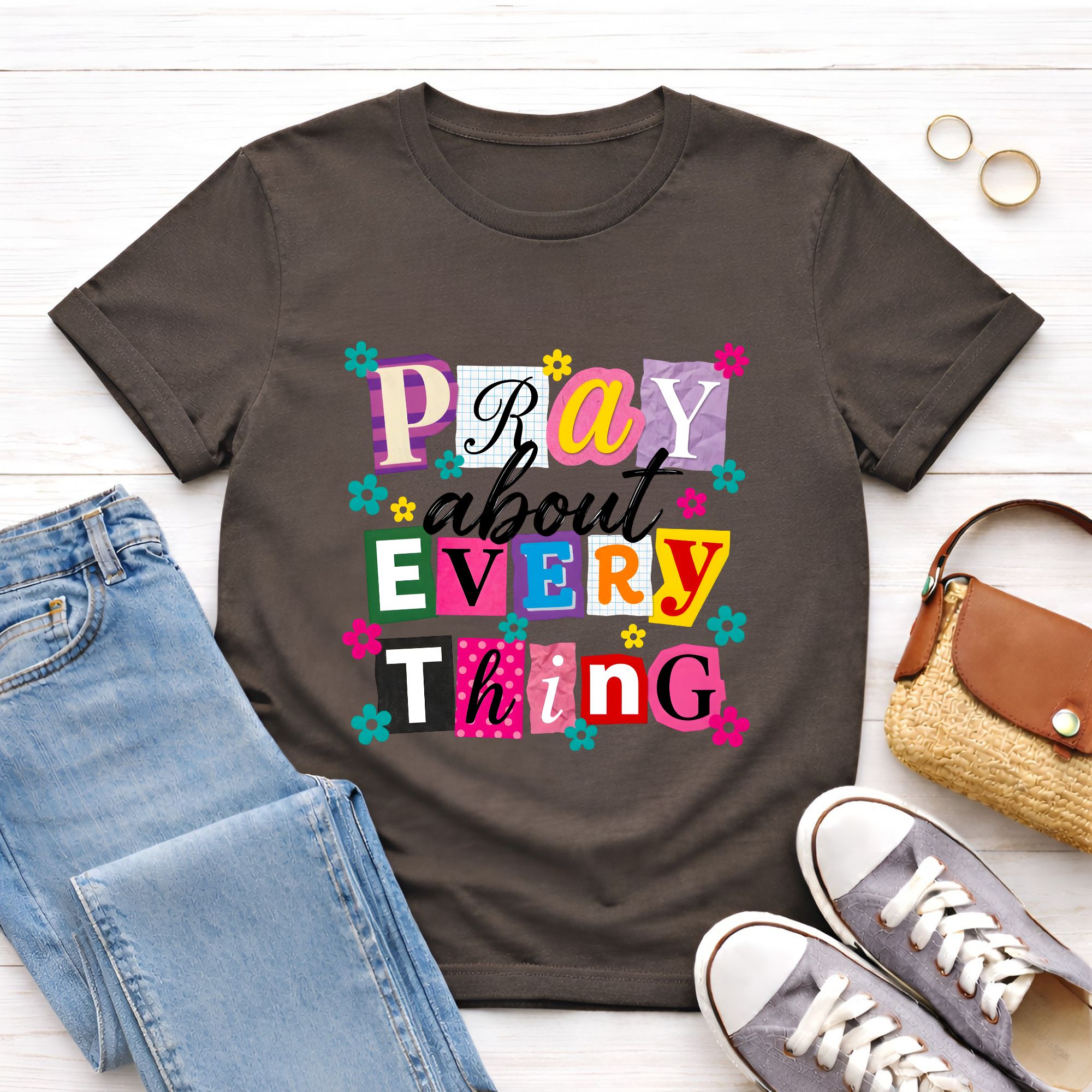 Pray About Everything T‑Shirt product thumbnail image Pray About Everything T‑Shirt product thumbnail image