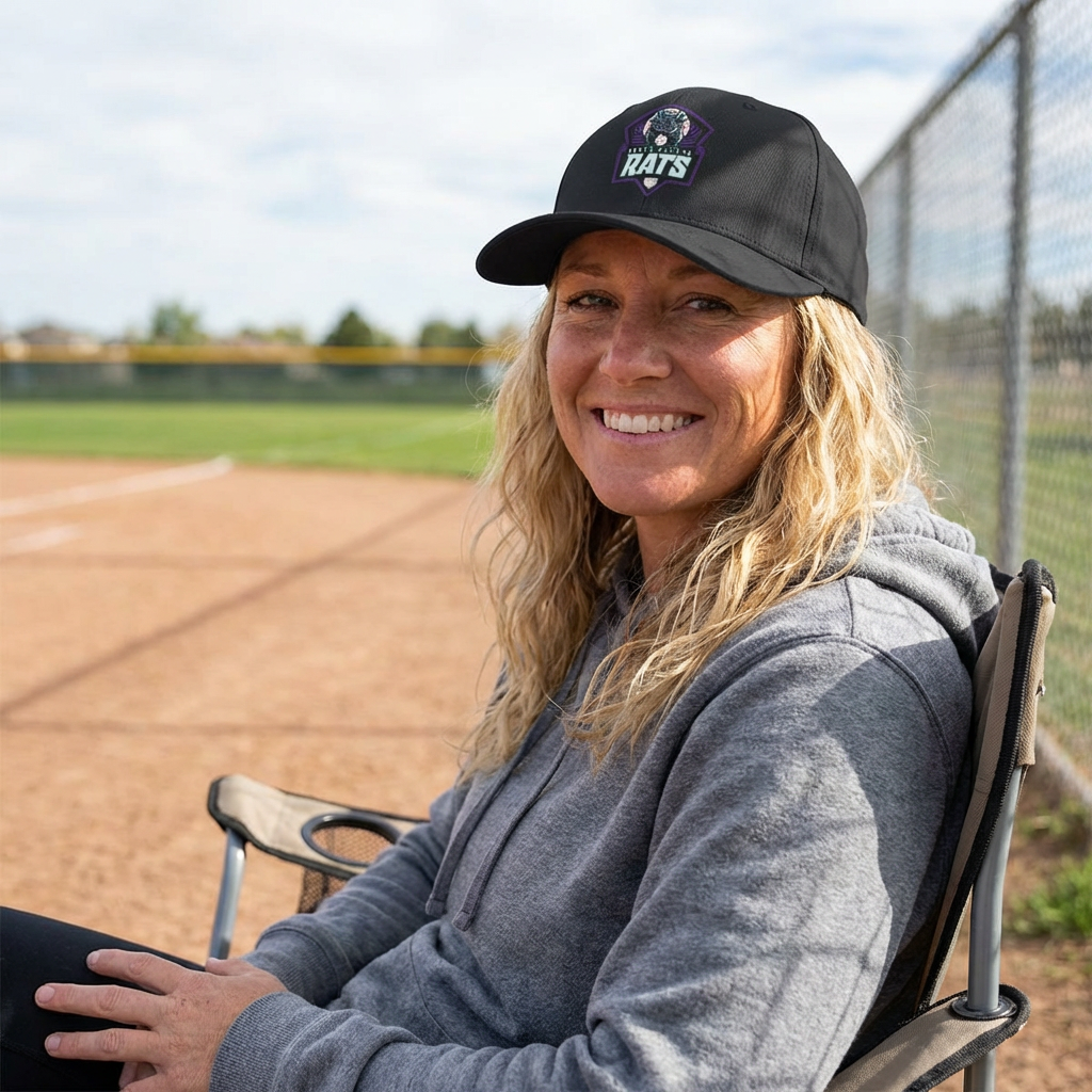 Mid Profile Baseball Cap — South Platte Rats Baseball Logo Hat product thumbnail image