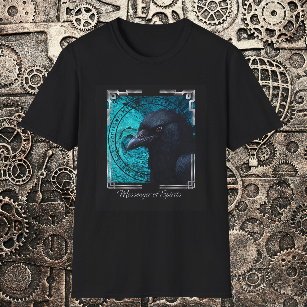 Magical Raven the Messenger of Spirits Unisex Softstyle T-Shirt product thumbnail image