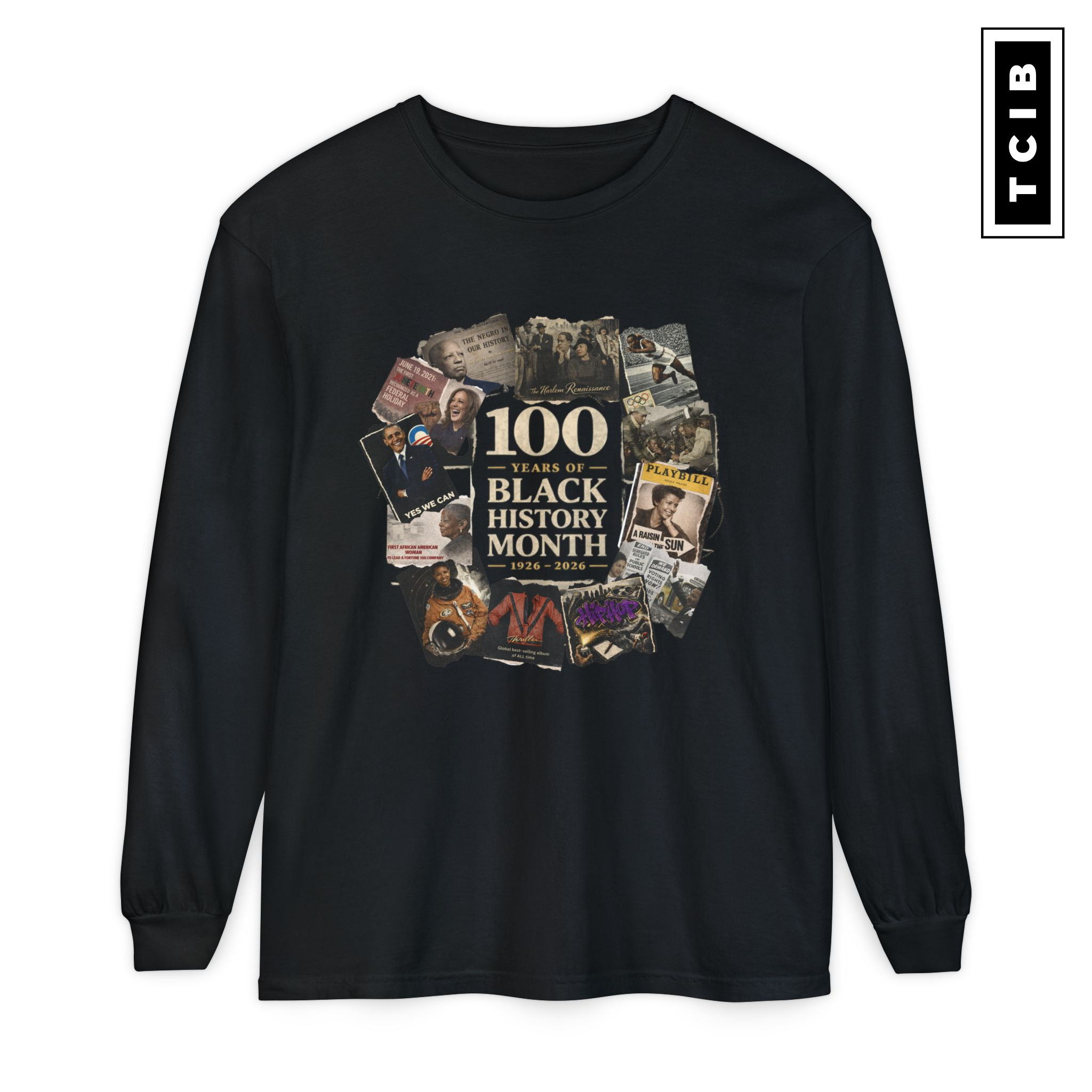 Black History Month Centennial Unisex Long Sleeve T-Shirt product thumbnail image