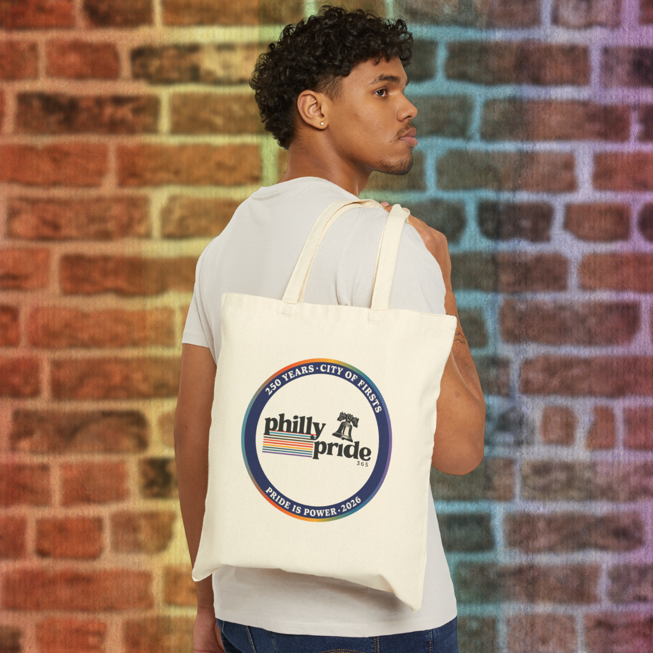 Philly Pride 2026 Cotton Canvas Tote Bag product thumbnail image Philly Pride 2026 Cotton Canvas Tote Bag product thumbnail image