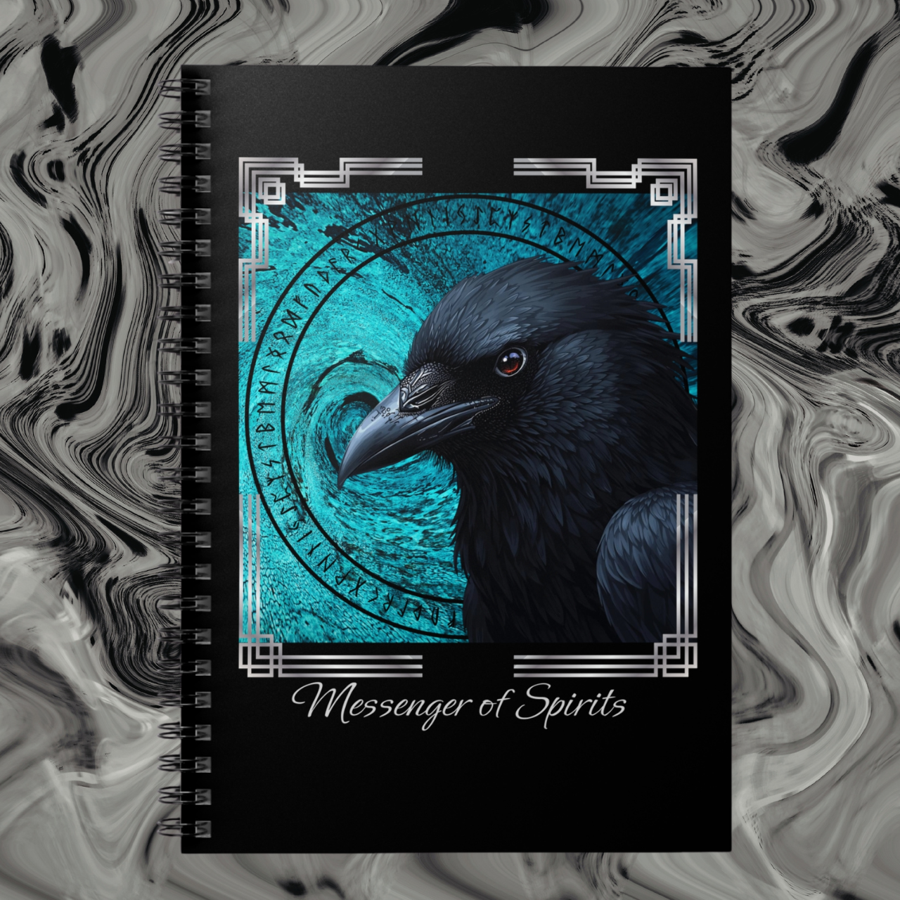 Raven Messenger of Spirits Spiral Notebook - Ruled Line