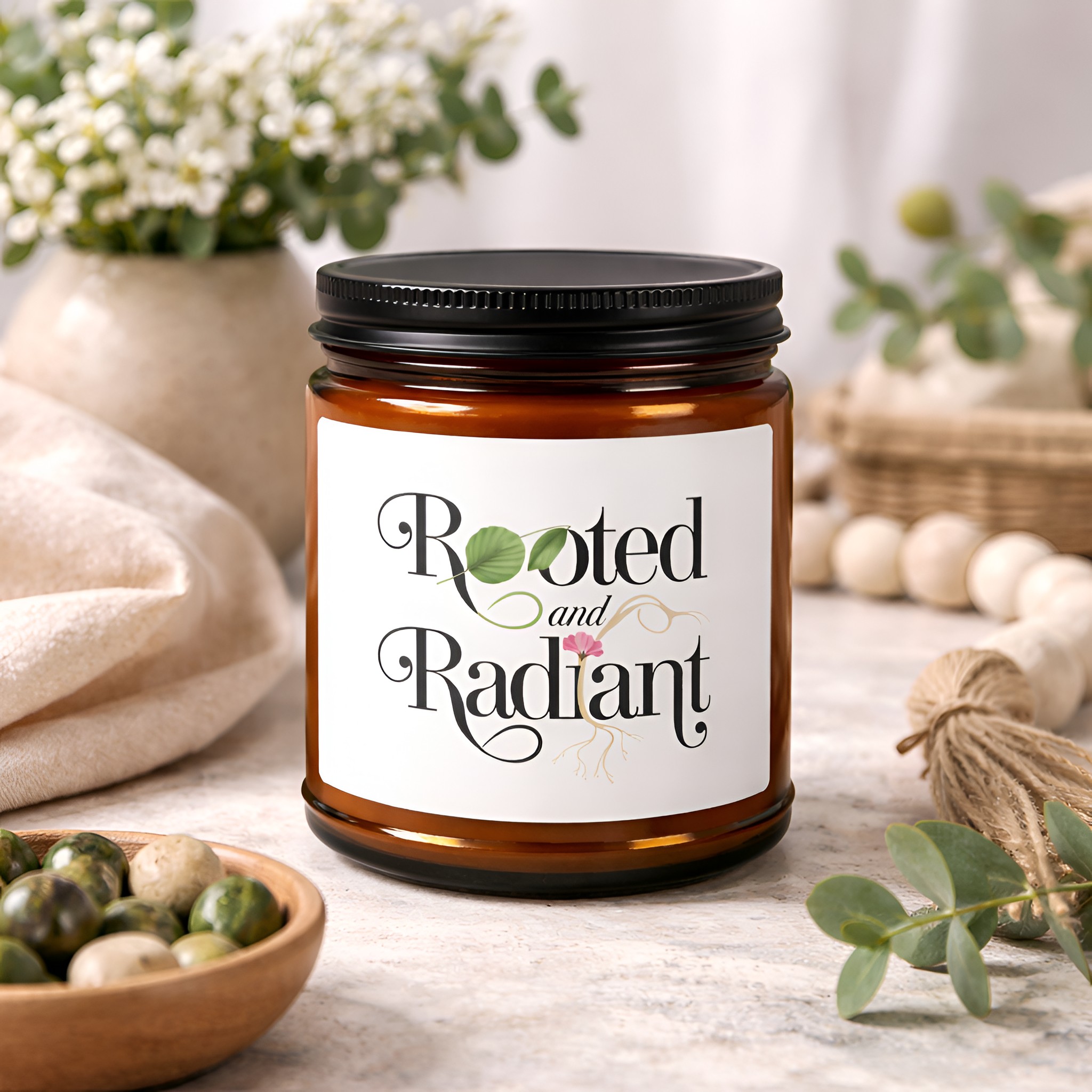 Rooted and Radiant Scented Soy Candle 