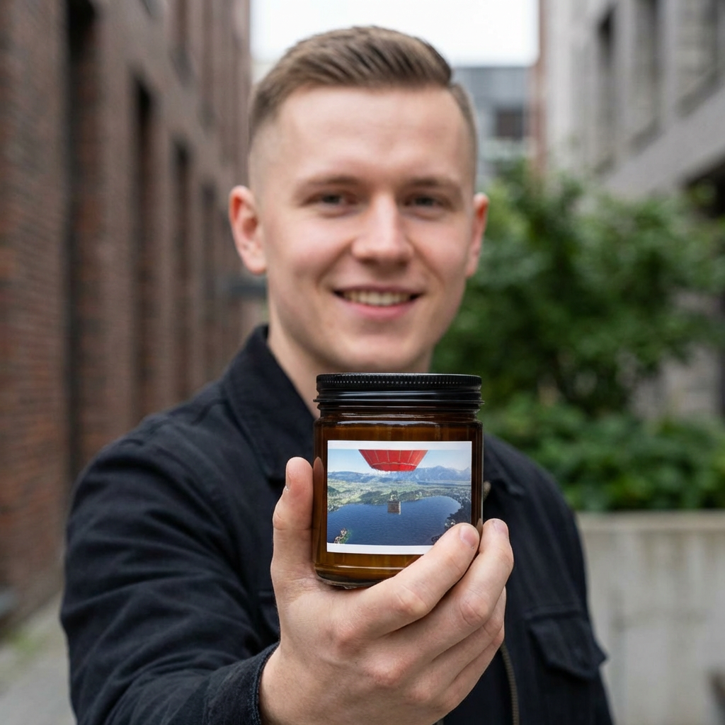 Balloon Background Scented Soy Candle — 4oz &amp; 9oz (Makes Your Whole House Smell Great) product thumbnail image